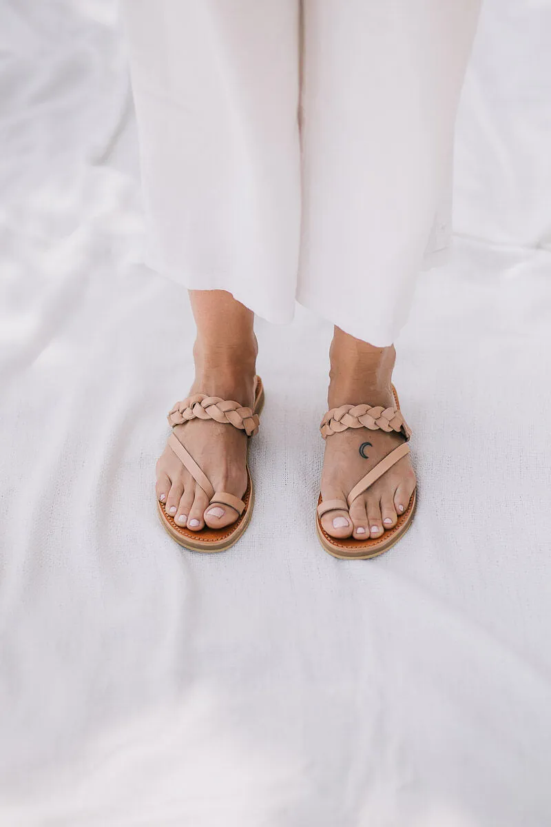 Griegas Sandals - Natural Leather (Nude - Pinky)