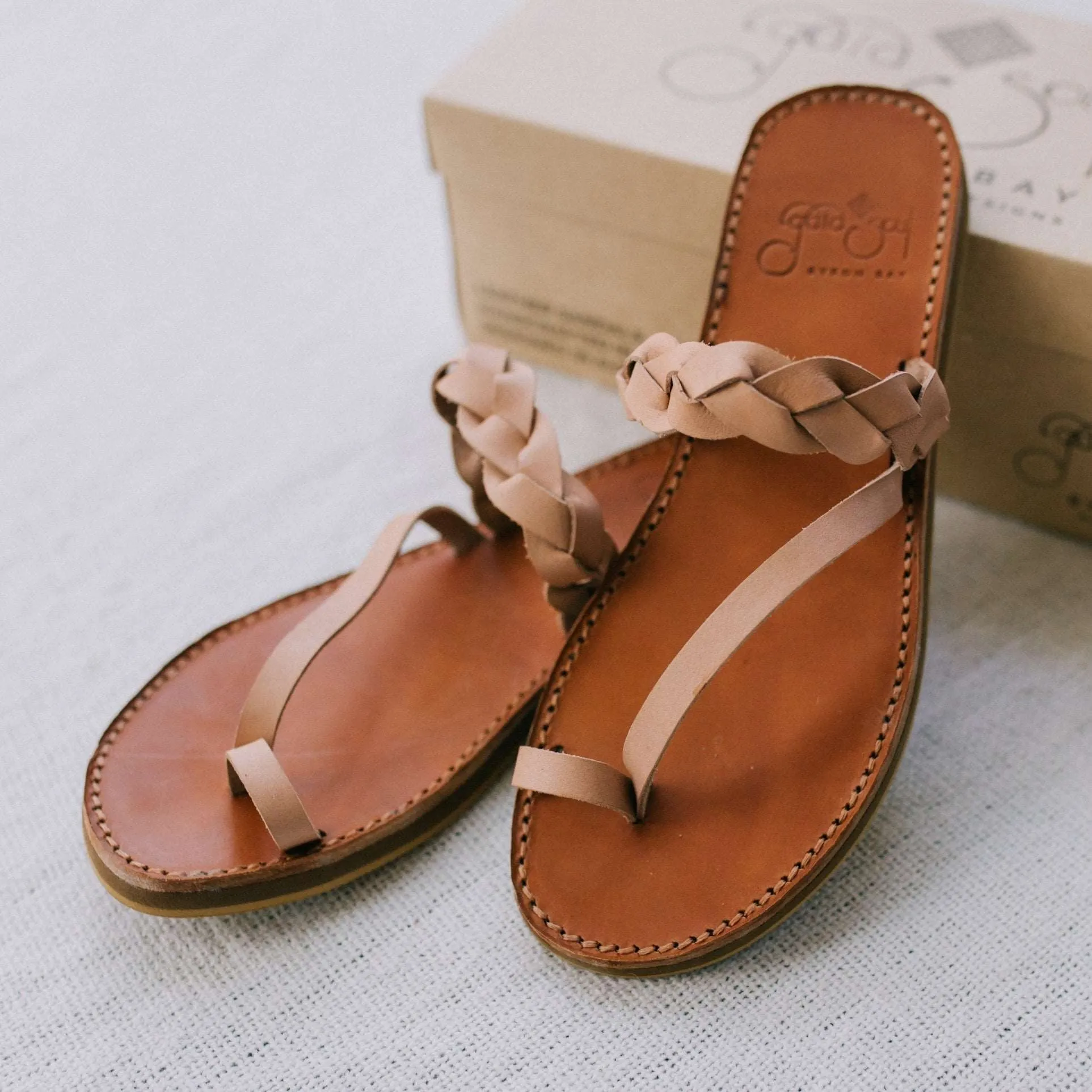 Griegas Sandals - Natural Leather (Nude - Pinky)