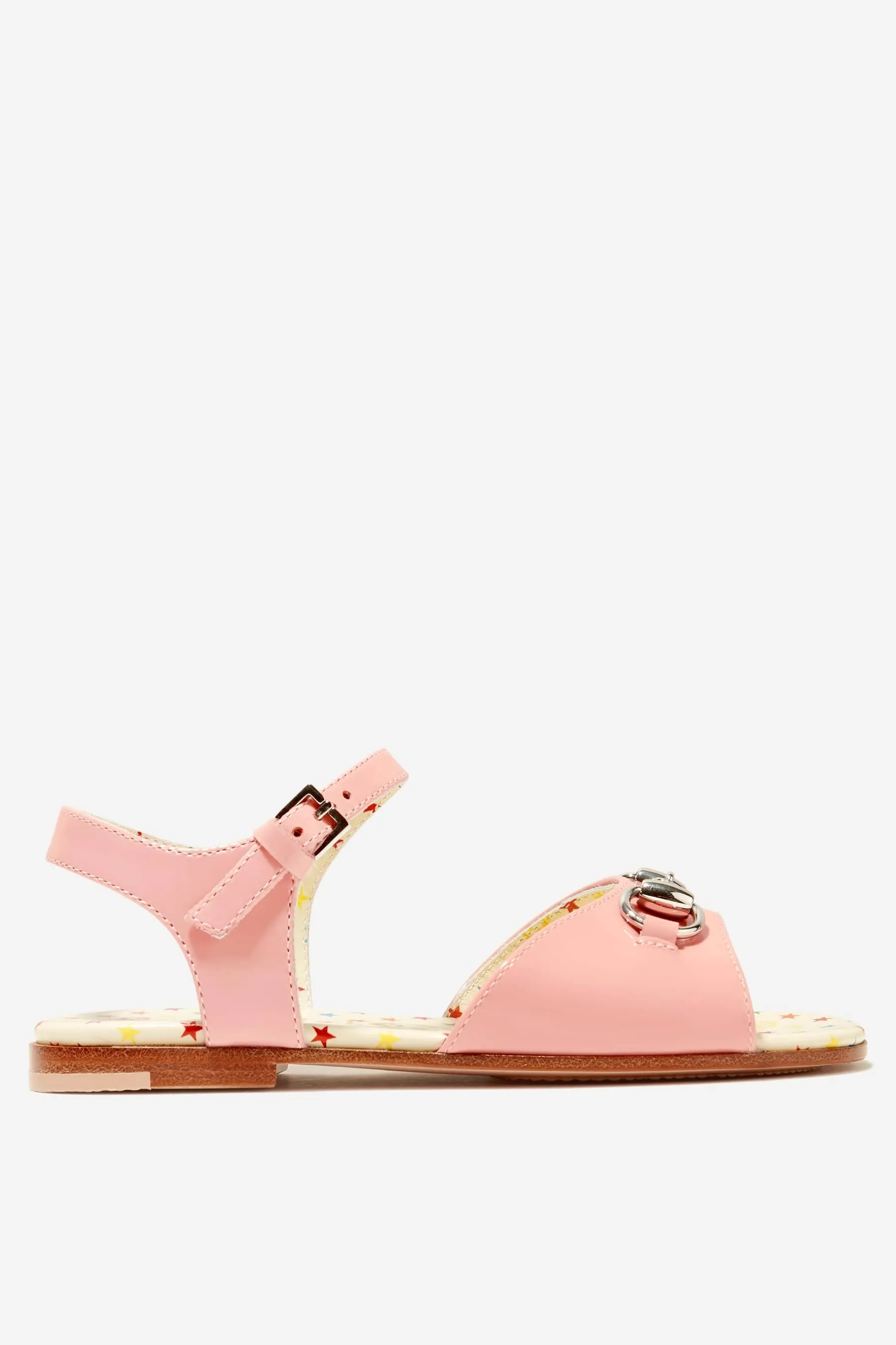 Gucci Girls Leather Horsebit Sandals