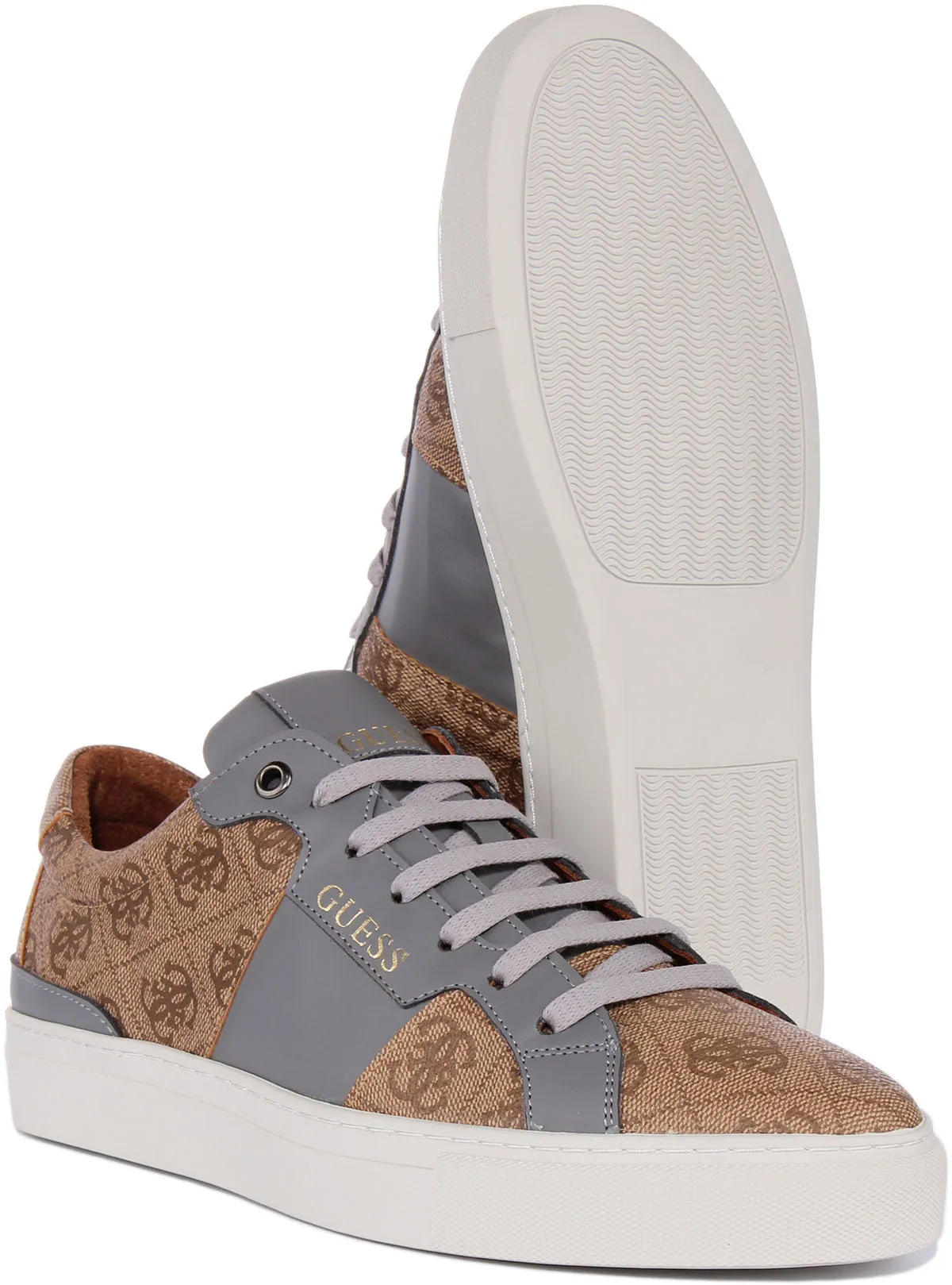 Guess Ravenna Trainers In Lattee Grey For Men