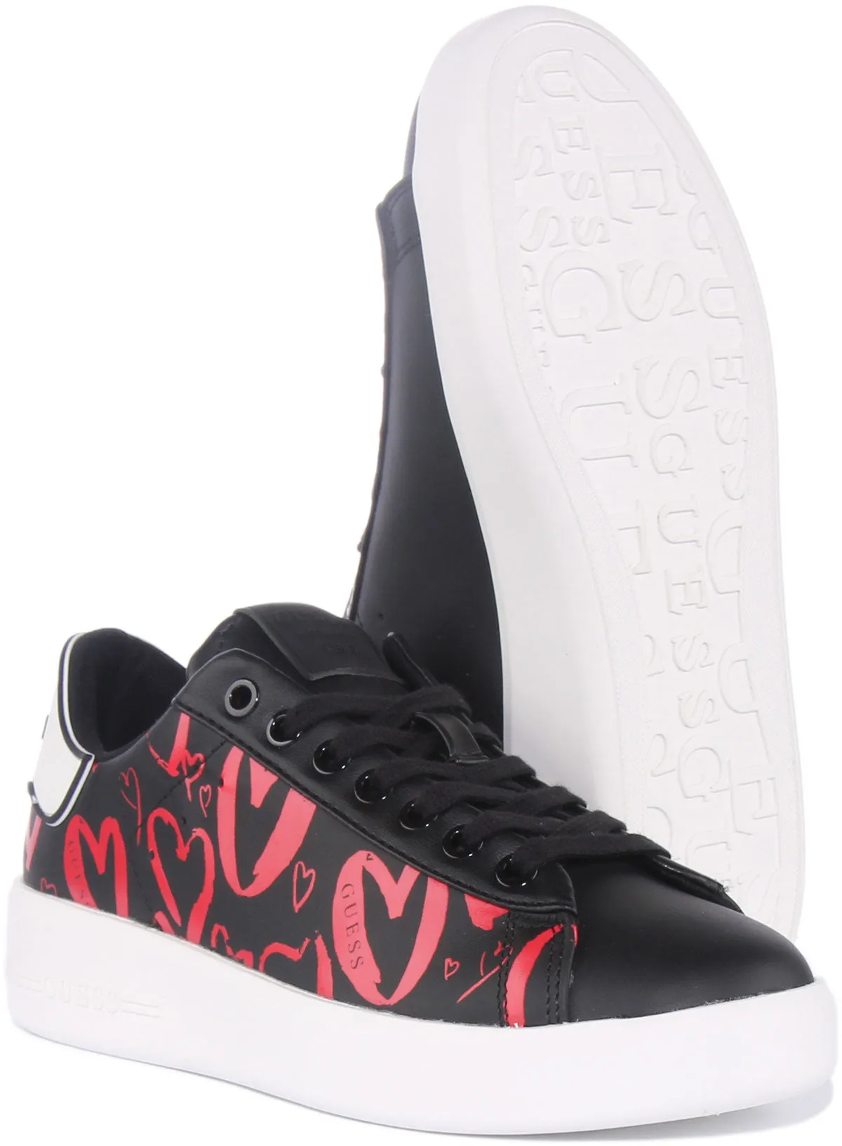 Guess Renatta Love Hearts In Black For Women