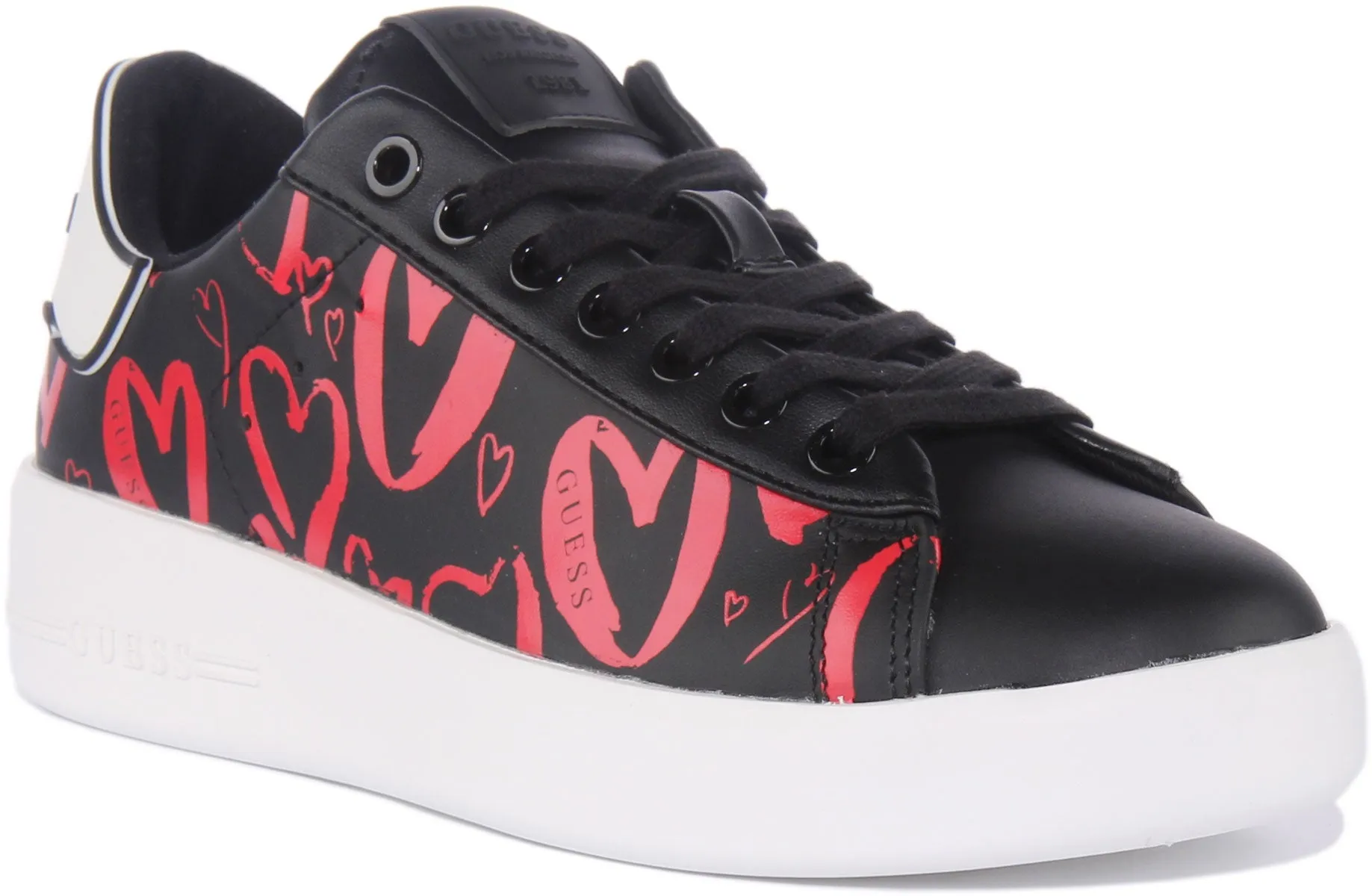 Guess Renatta Love Hearts In Black For Women