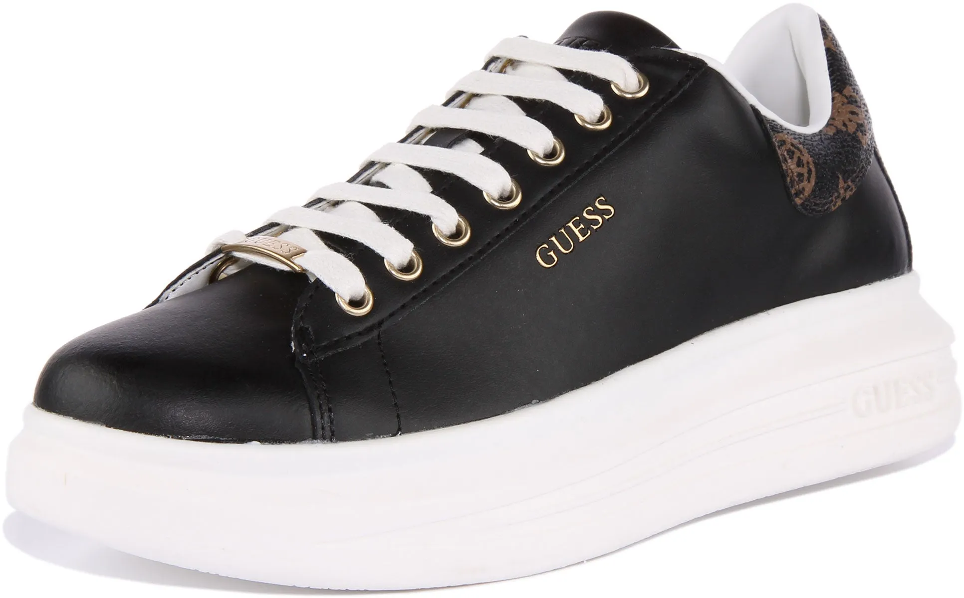 Guess VIbo Lace up Platform In Black For Women