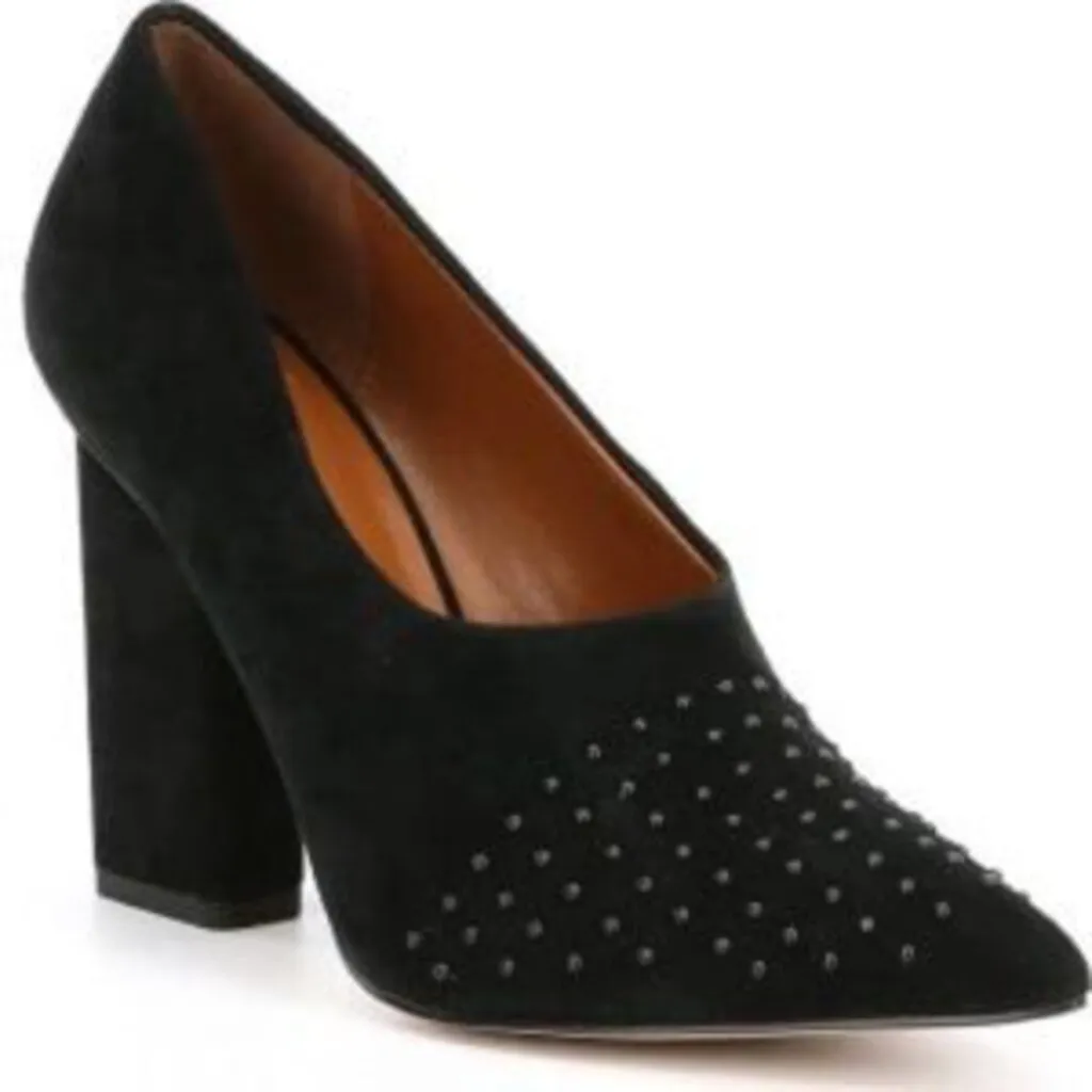 H by Halston Laurel Suede Studded Pumps - Size 7.5