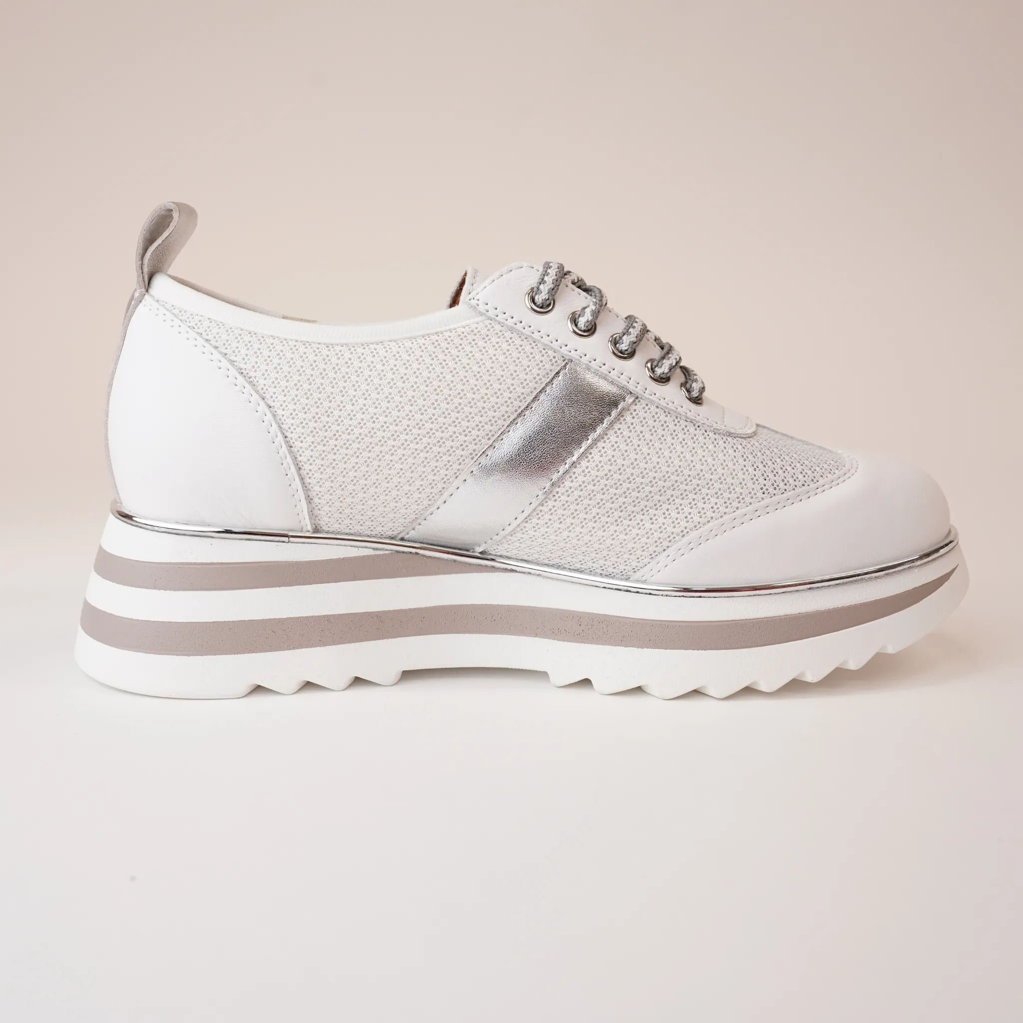 Harmony White Leather Sneakers