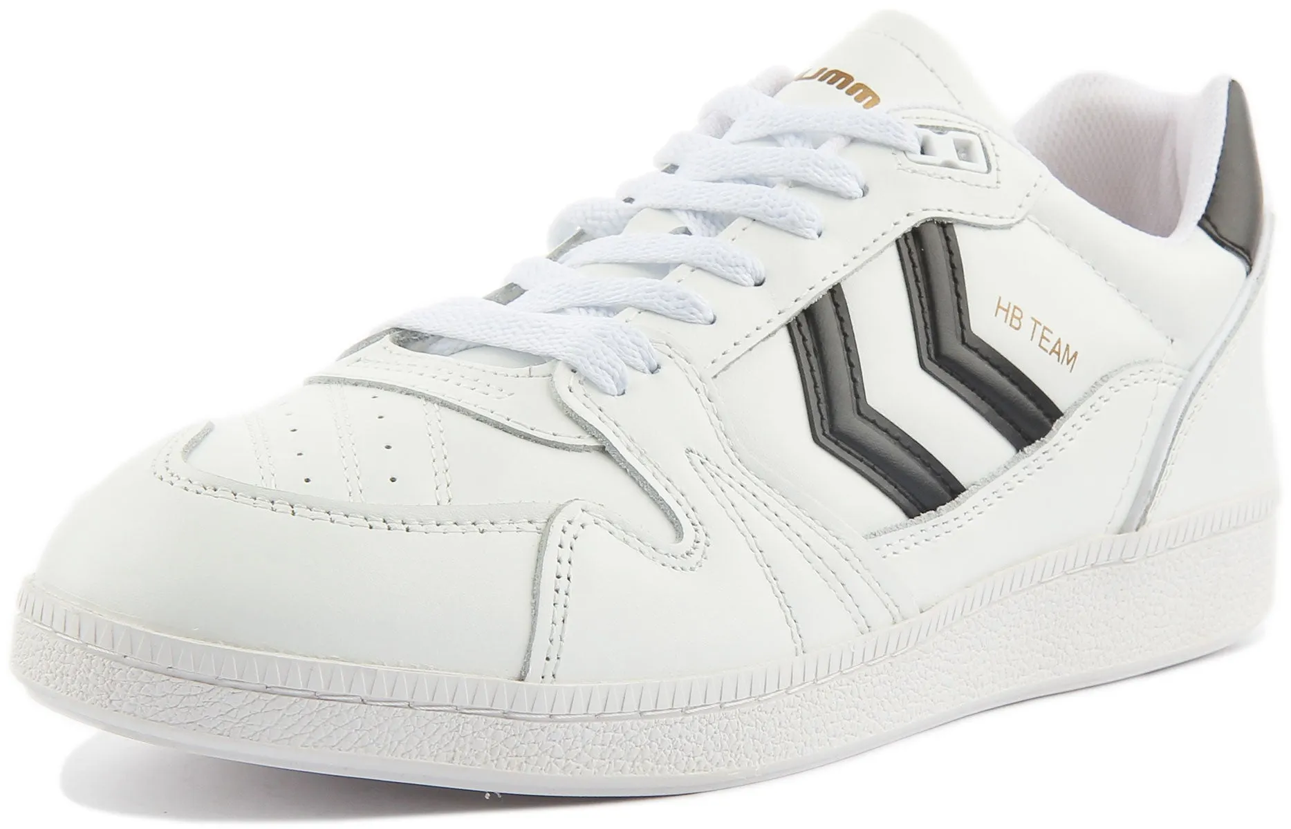 Hummel HB Team Retro Trainers In White Black For Men