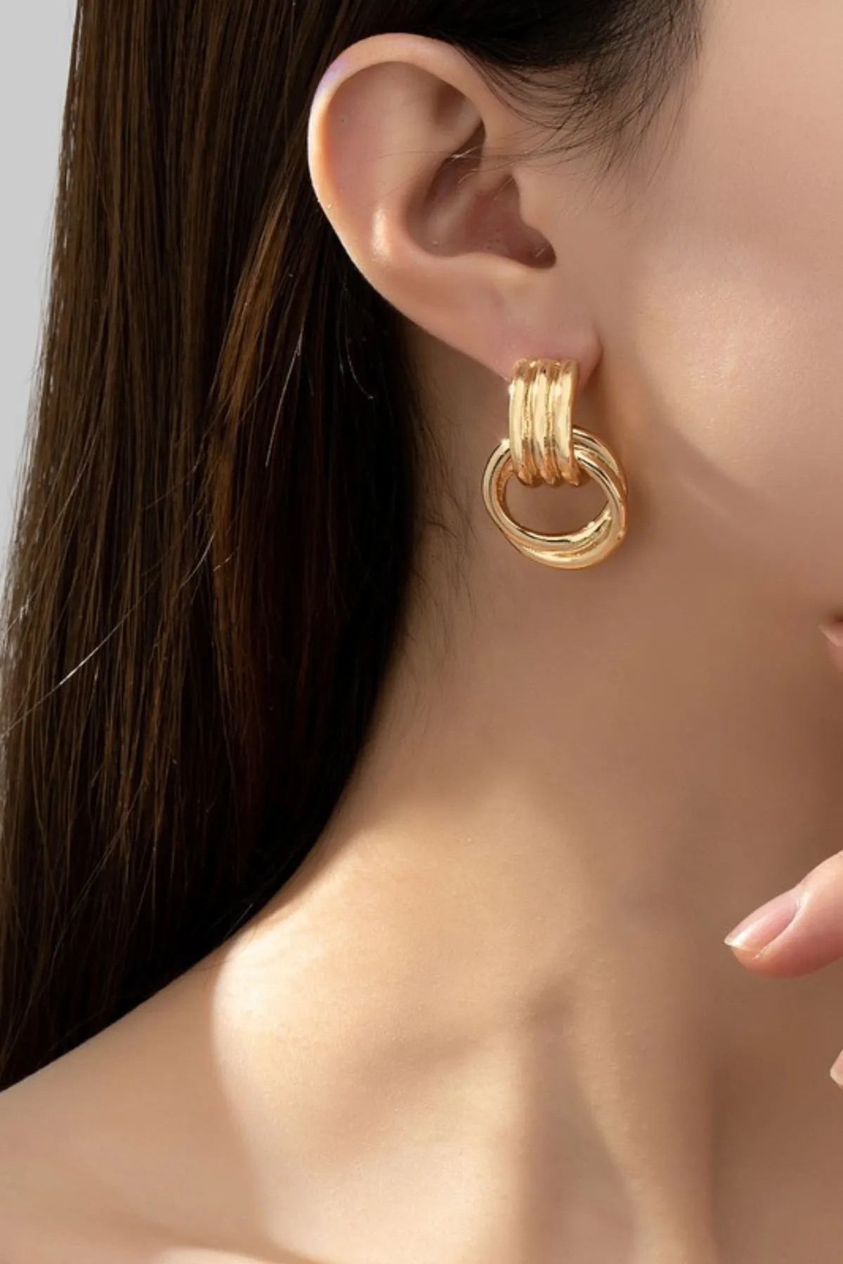 INTERTWINED HOOP GOLD EARRING *BACK IN STOCK*