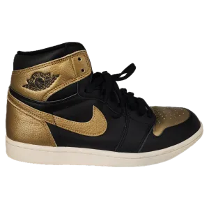 Jordan 1 High Black Metallic Gold - Size 10