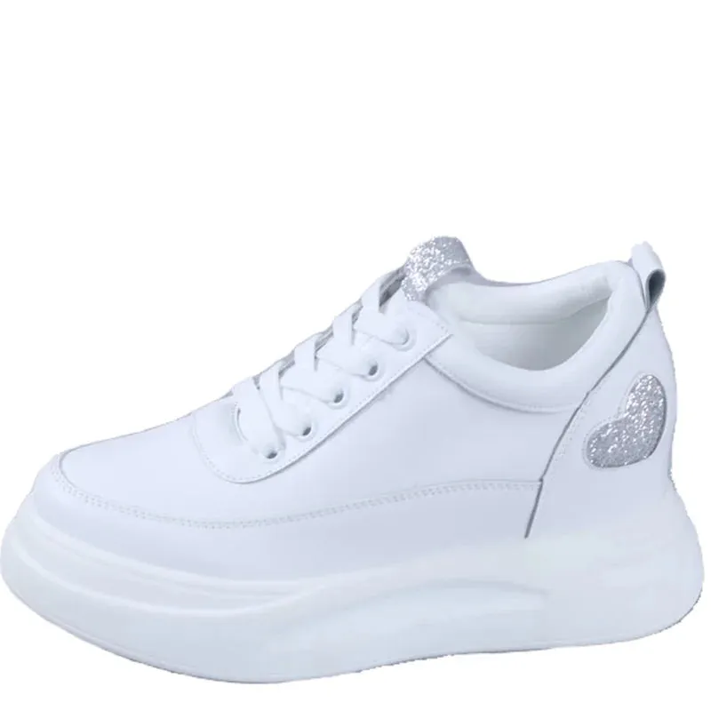 Joskaa 2024 New White Platform Sneakers Comfortable