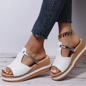 Joskaa Women Sandals 2024 Women Heels Sandals Slip On Wedges Shoes For Women Slippers Summer Sandalias Mujer Platform Sandals Shoes