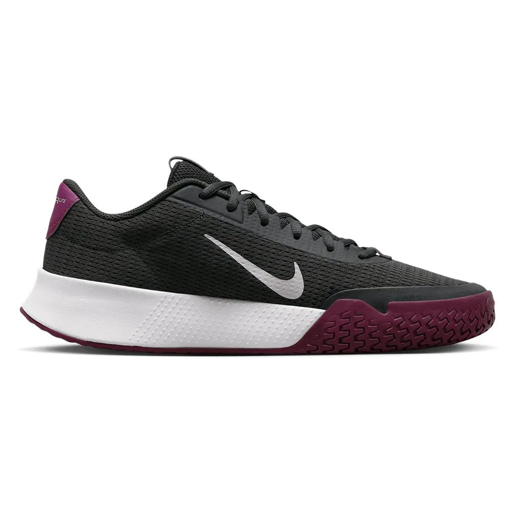 Juniors Vapor Lite 2 Tennis Shoes Dark Smoke Grey and Sangria