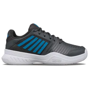 K-Swiss Court Express Omni Tennis Shoes (Junior) - Dark Shadow/White/Swedish Blue