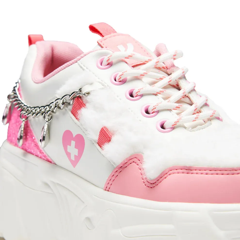 Kawaii Cryptid Chain Trainers - White