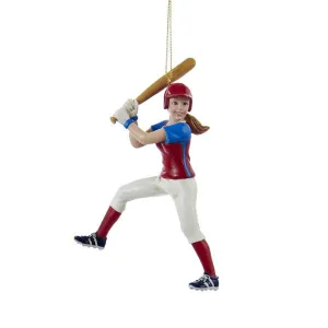 Kurt Adler Softball Girl Ornament, C8594