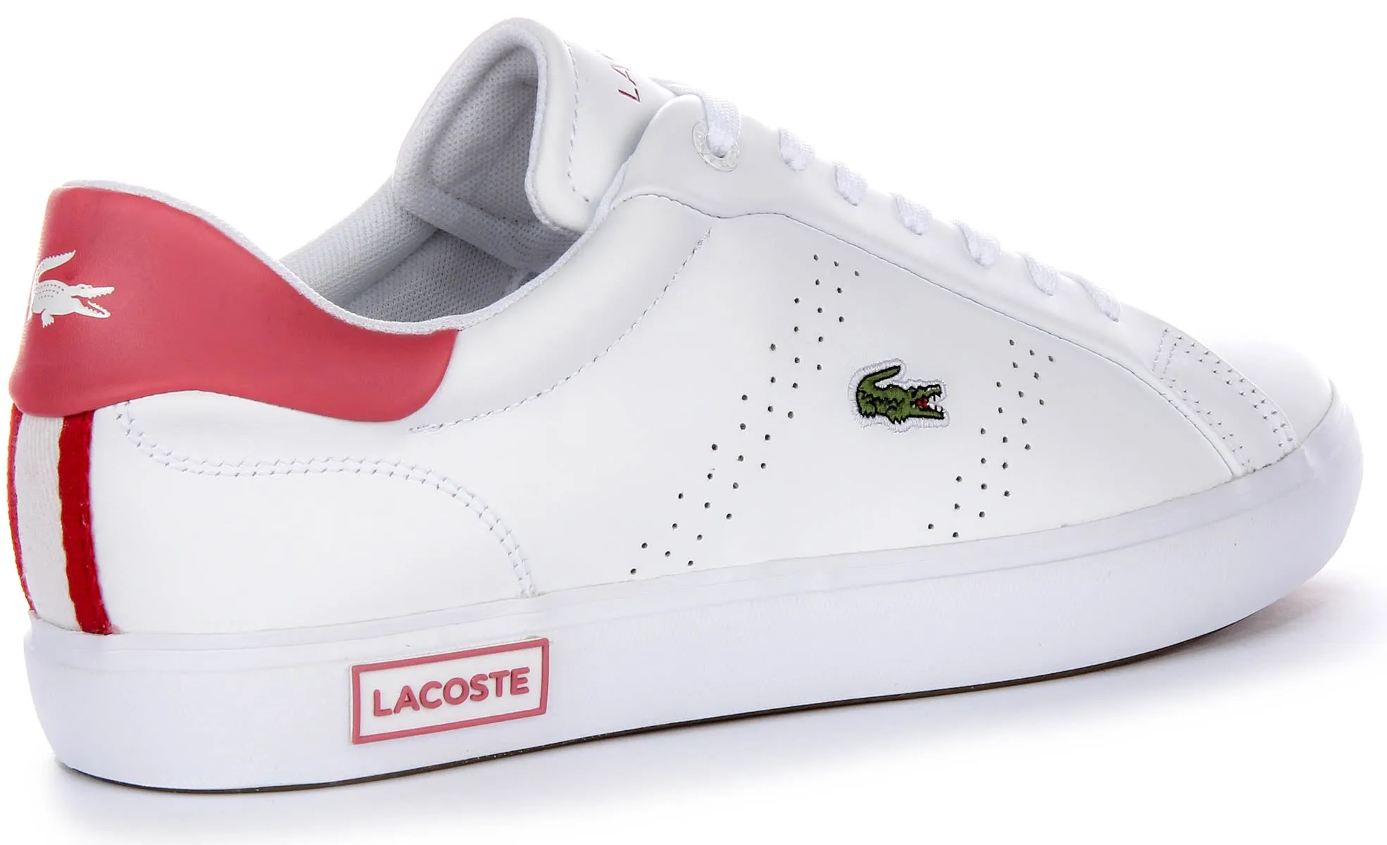 Lacoste Powercourt 2.0 In White Pink For Women