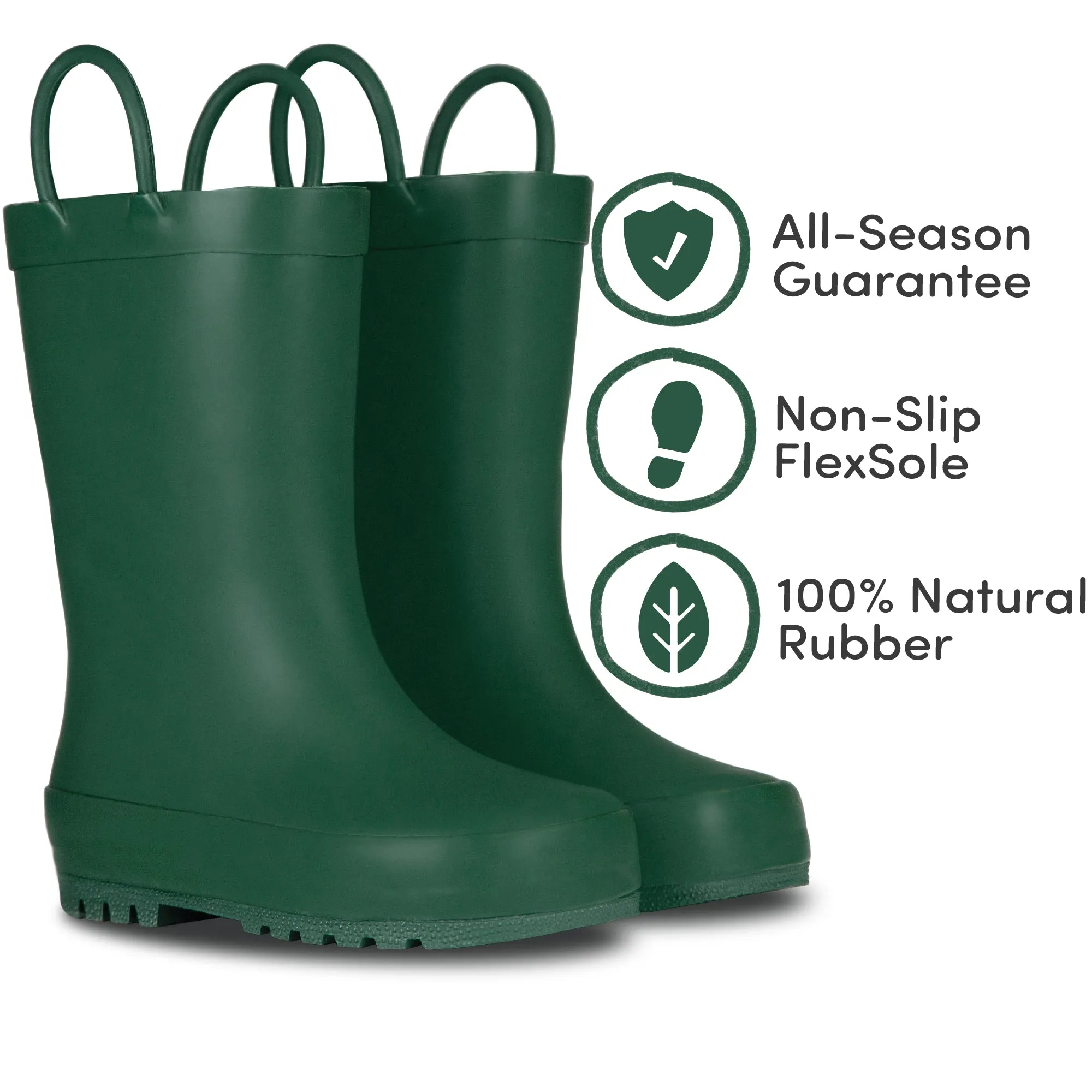 Leap Frog Green Matte Rain Boots