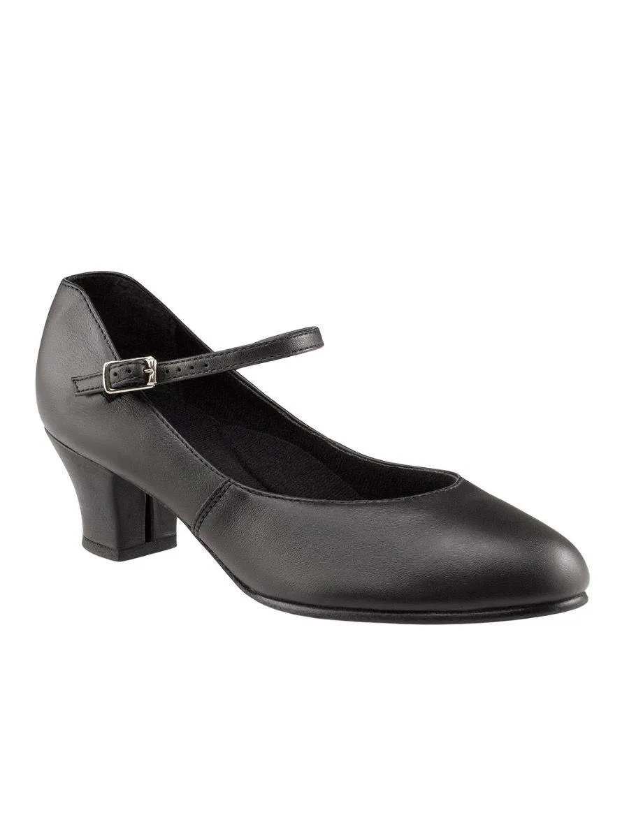 Leather Jr. Footlight Cuban Heel- Black 551 Capezio