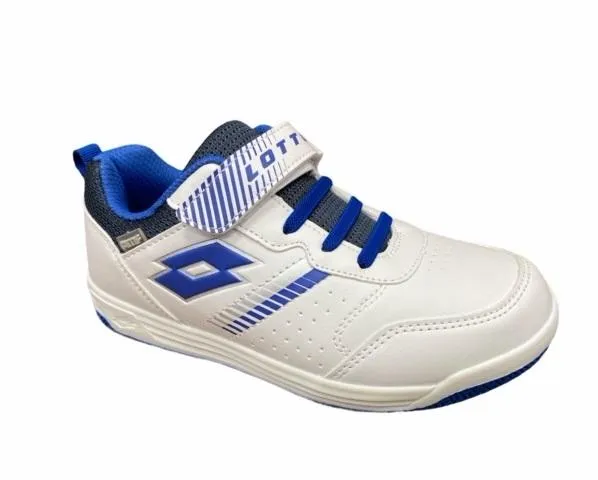 Lotto scarpa da tennis da bambino Set Ace AMF XVII CL SL 215954 1X5 bianco-blu