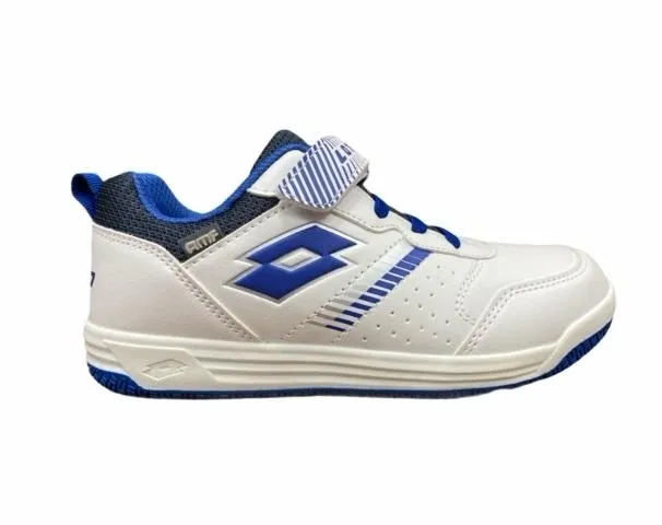 Lotto scarpa da tennis da bambino Set Ace AMF XVII CL SL 215954 1X5 bianco-blu