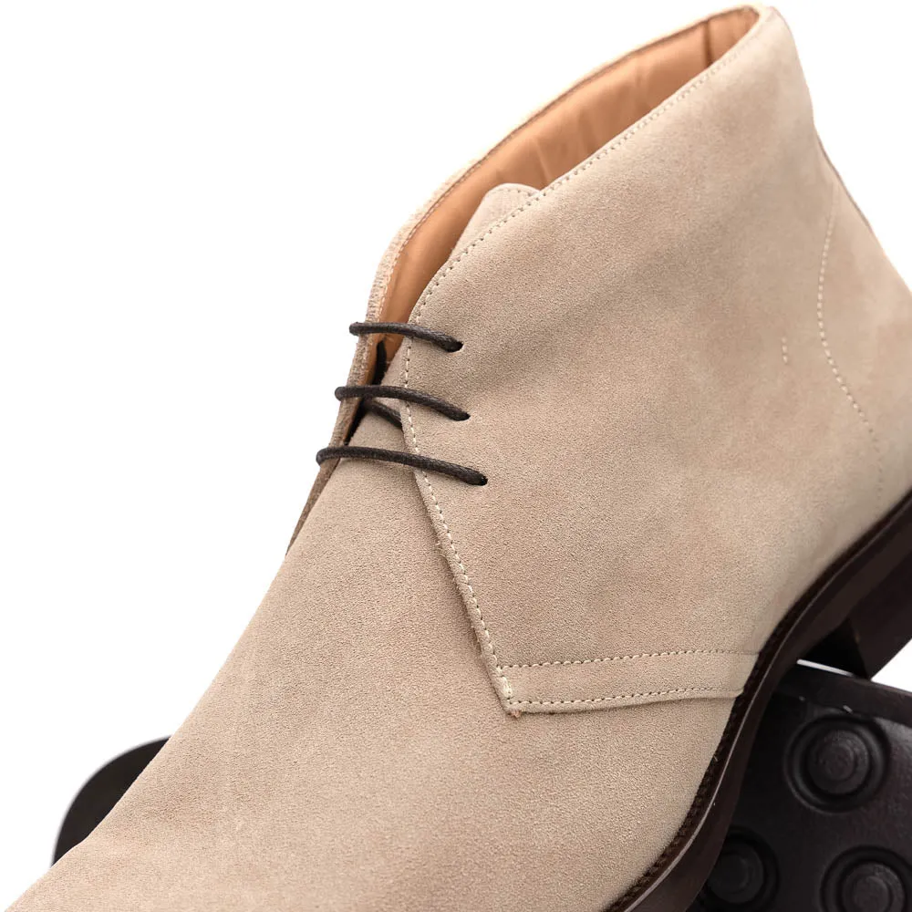 Marco Italian Sueded Calfskin Chukka Boot in Sand by Zelli Italia