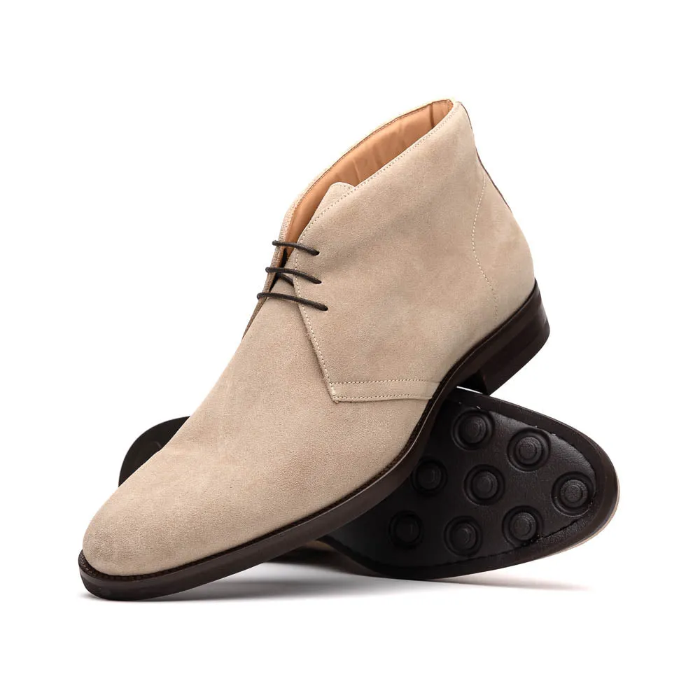 Marco Italian Sueded Calfskin Chukka Boot in Sand by Zelli Italia