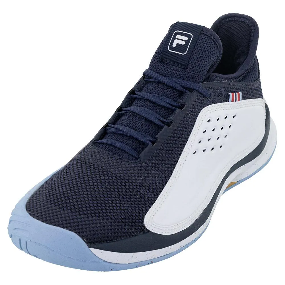 Men's Mondo Forza Tennis Shoes White and Navy