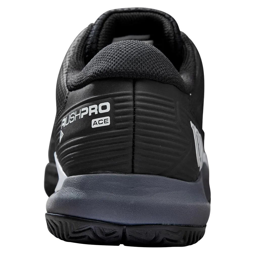 Men's Rush Pro Ace Wide Tennis Shoes Black and Ombre Blue