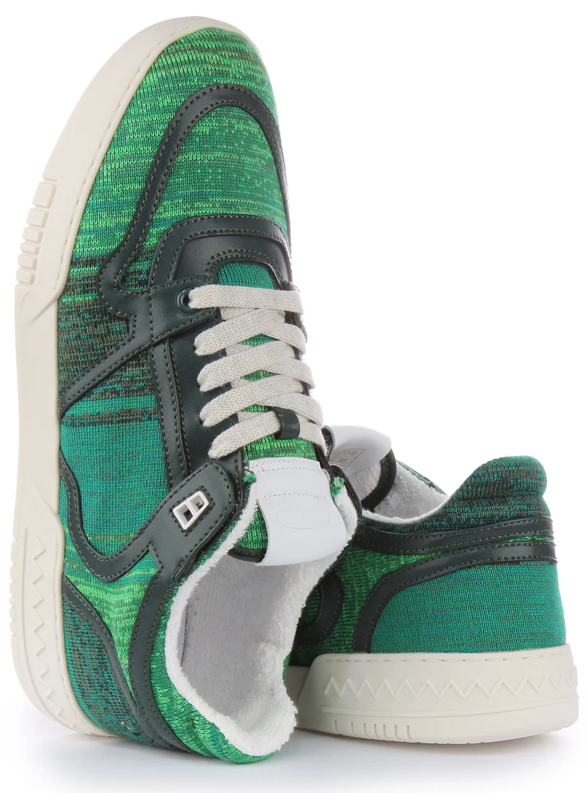 Missoni Lace Up Trainers In Green