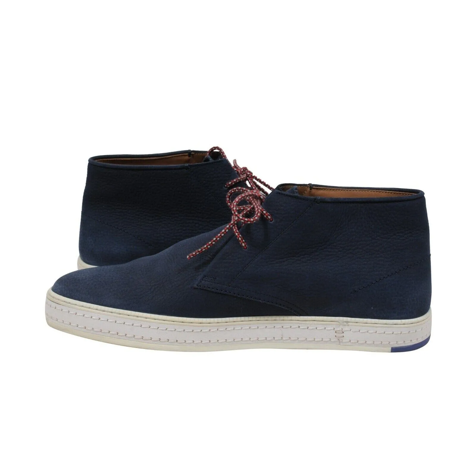 Navy Blue Nubuck Chukka Boots