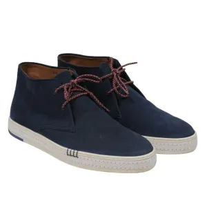 Navy Blue Nubuck Chukka Boots