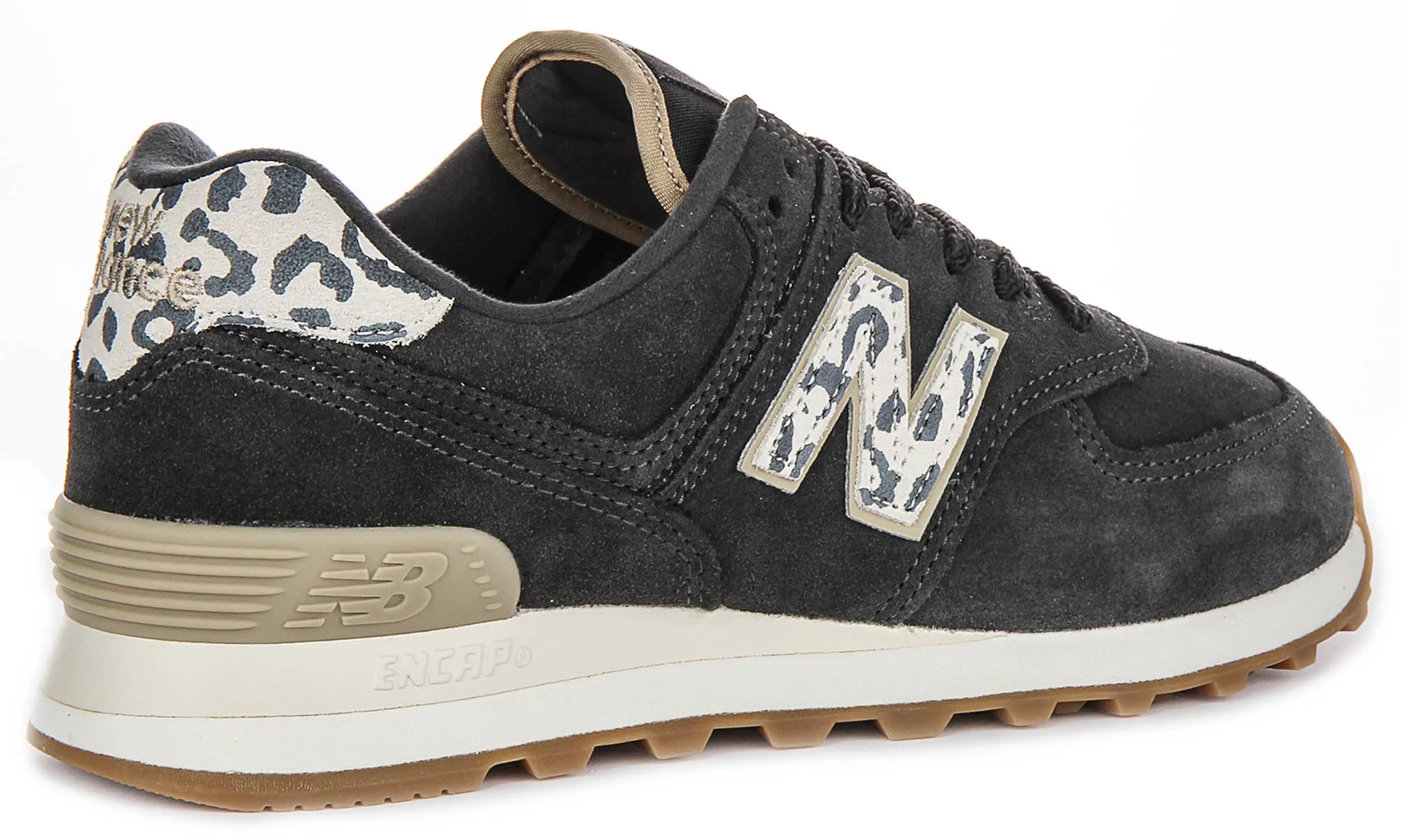 New Balance WL 574XE2 In Charcoal Leopard For Women