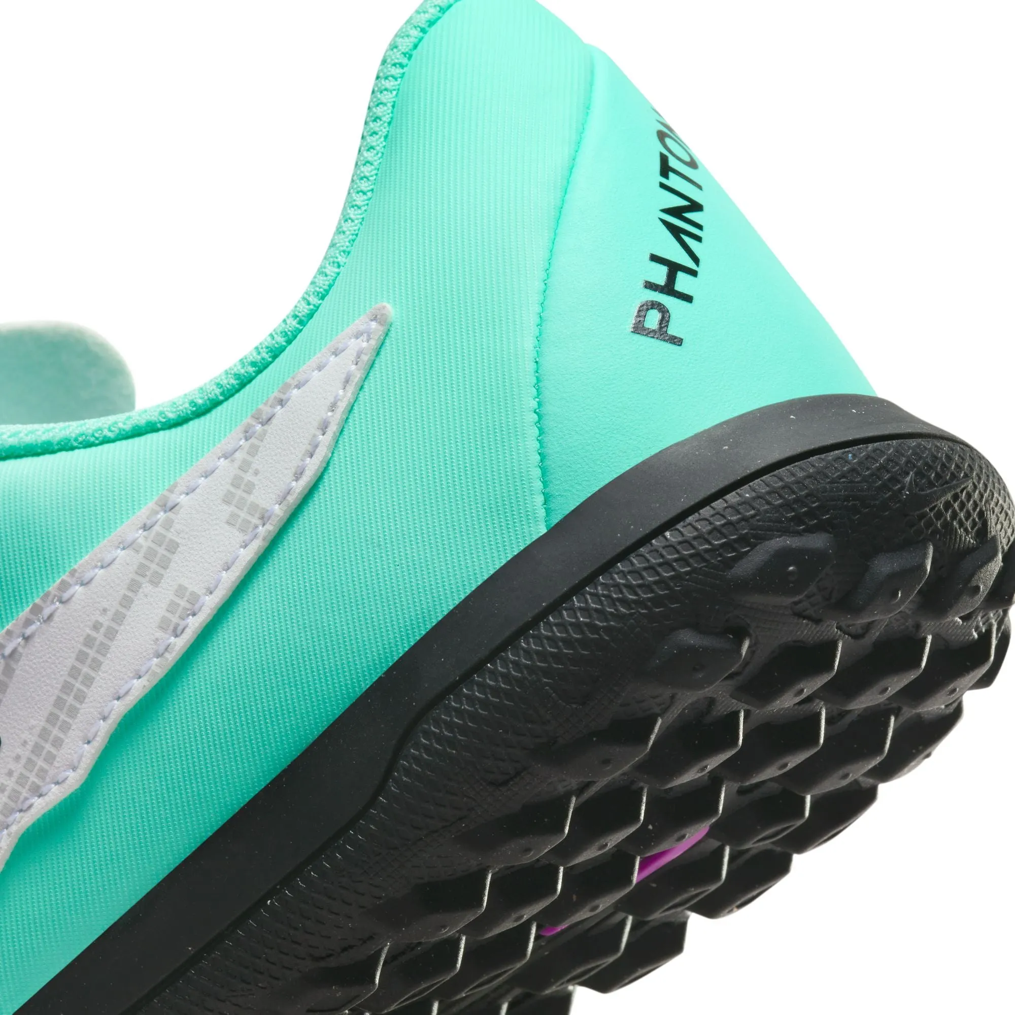 Nike Junior Phantom GX TF Club Turf Soccer Cleat - Hyper Turquoise/Fuchsia Dream/Black/White