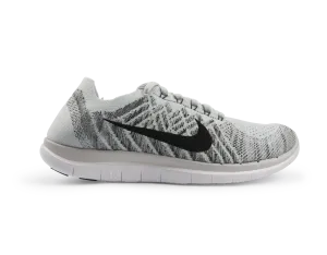 Nike Men's Free 4.0 Flyknit Running Shoes Pure Platinum/Black/White