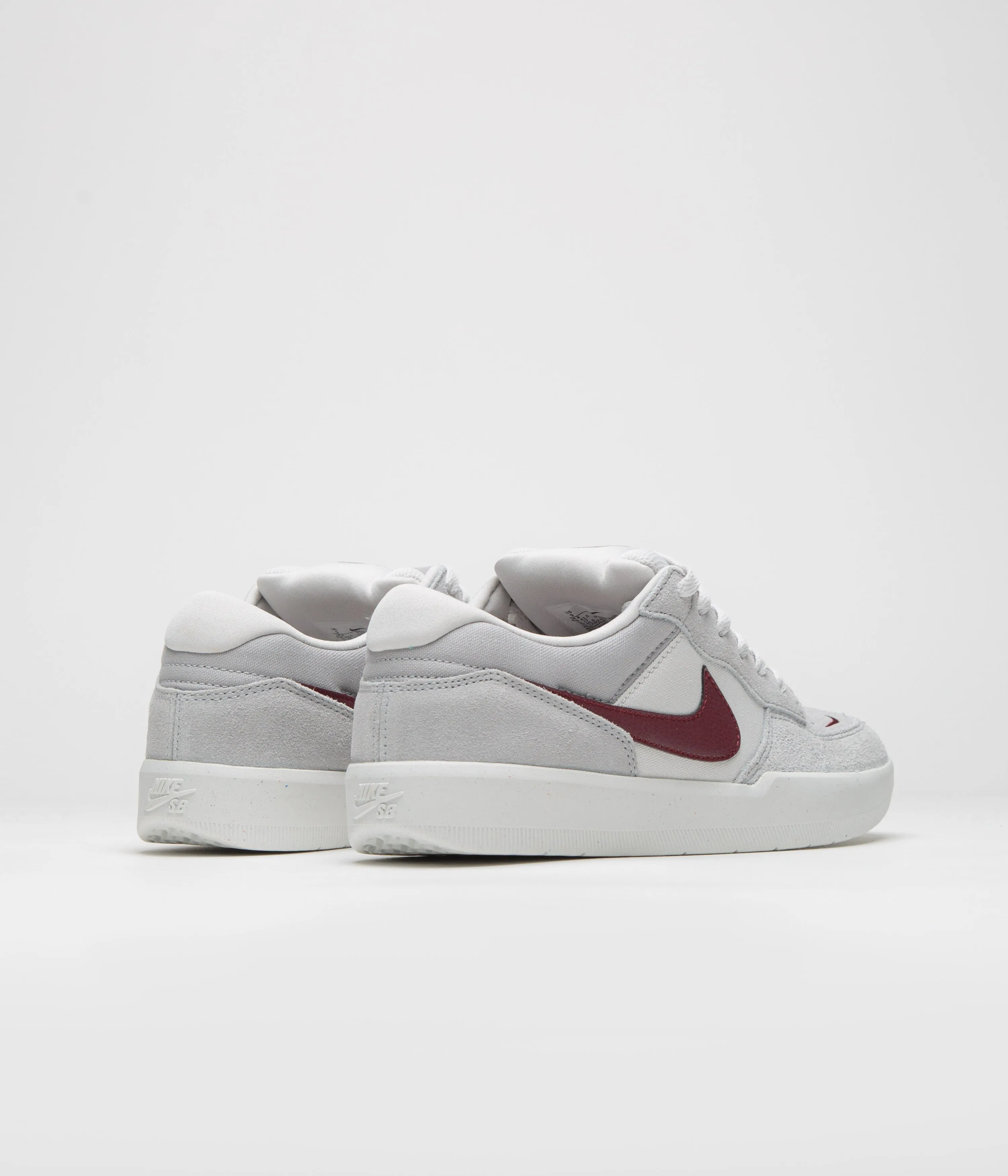 Nike SB Force 58 Shoes - Platinum Tint / Dark Team Red - Wolf Grey