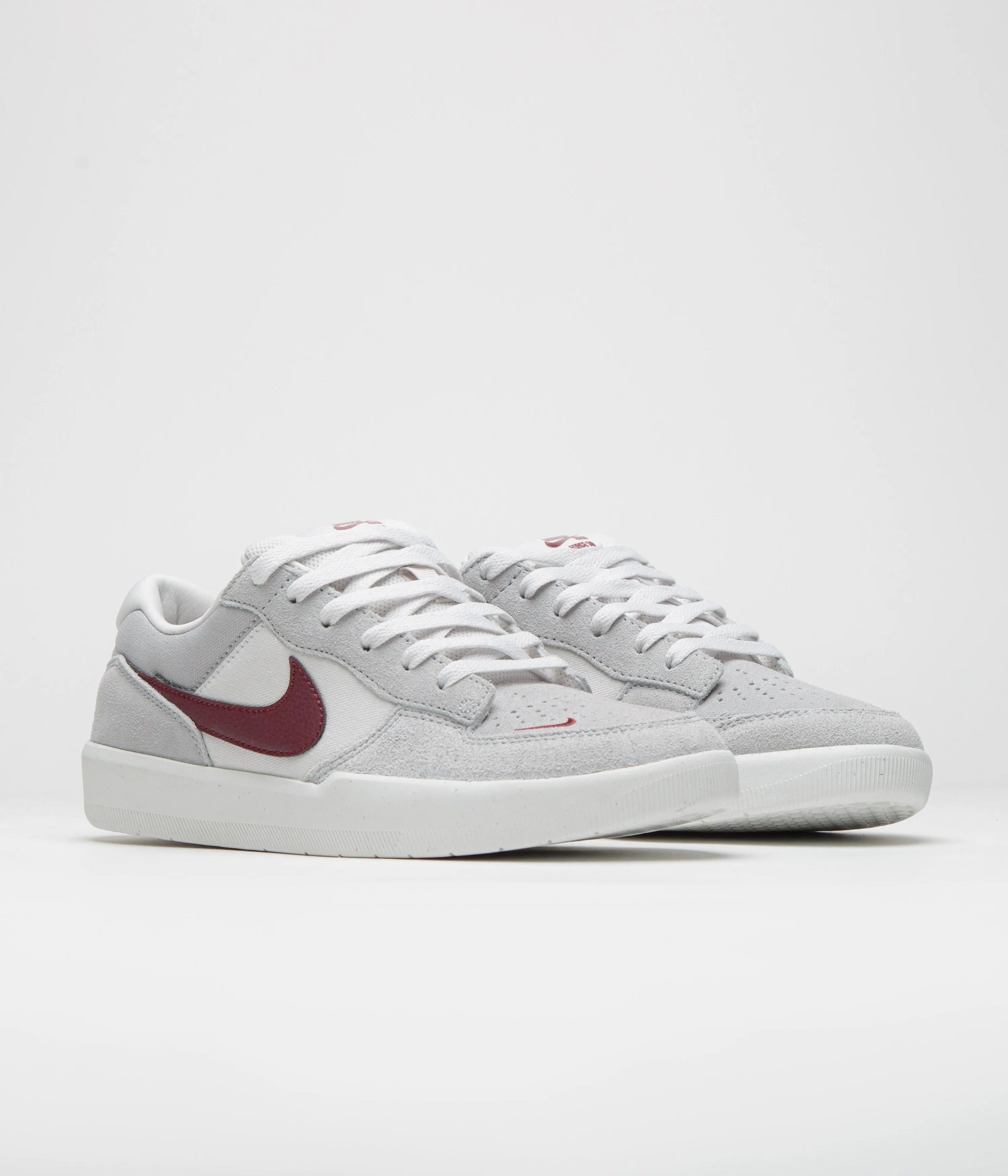 Nike SB Force 58 Shoes - Platinum Tint / Dark Team Red - Wolf Grey