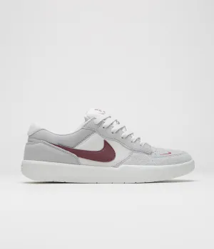 Nike SB Force 58 Shoes - Platinum Tint / Dark Team Red - Wolf Grey