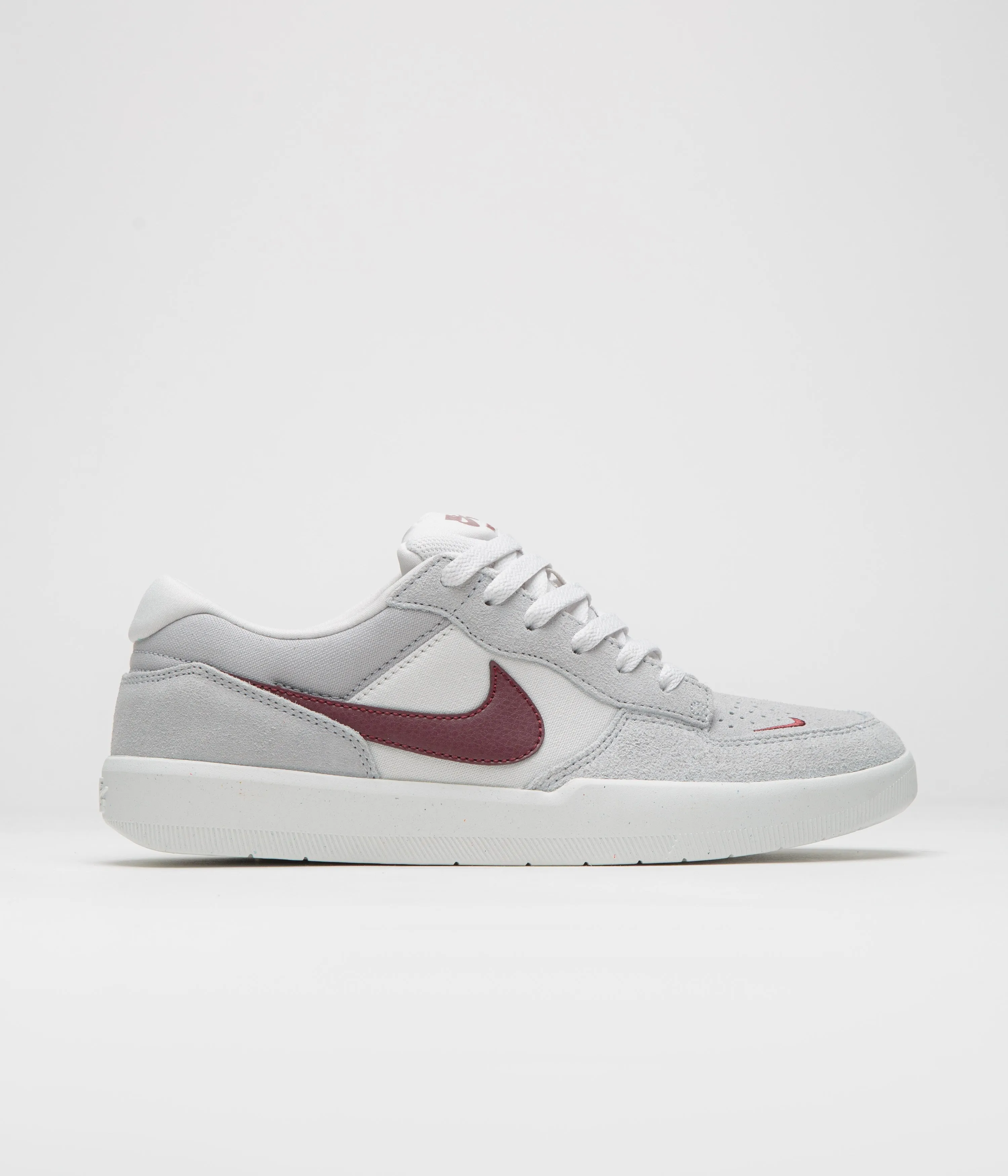 Nike SB Force 58 Shoes - Platinum Tint / Dark Team Red - Wolf Grey