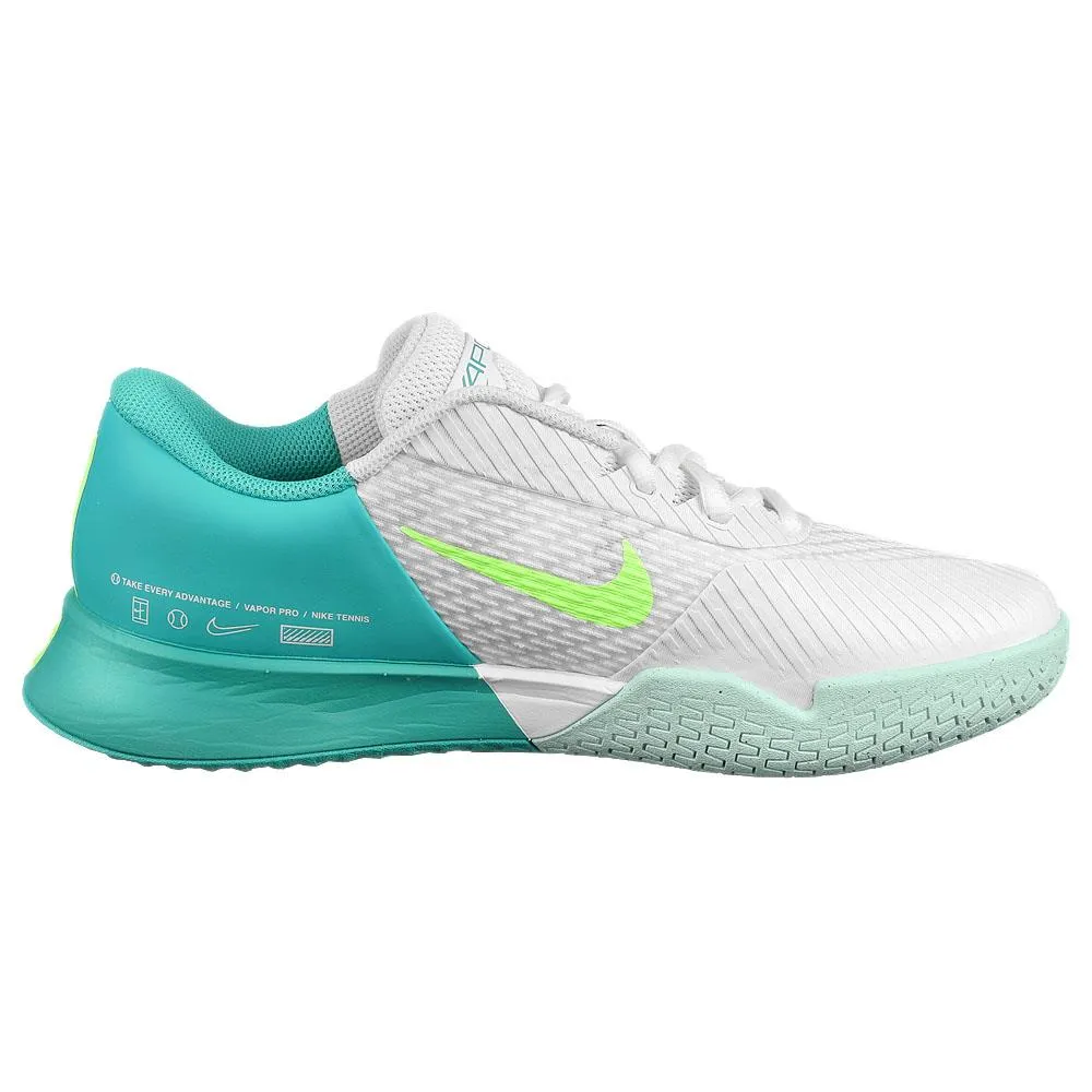 Nike Women's Air Zoom Vapor Pro 2 - White/Teal Nebula