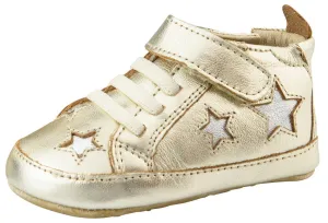 Old Soles Girl's and Boy's High Splash Premium Leather Shoes, Gold/Silver