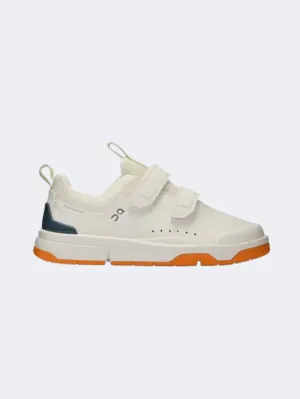 On The Roger Ps Boys Tennis Shoes Ivory/Orange