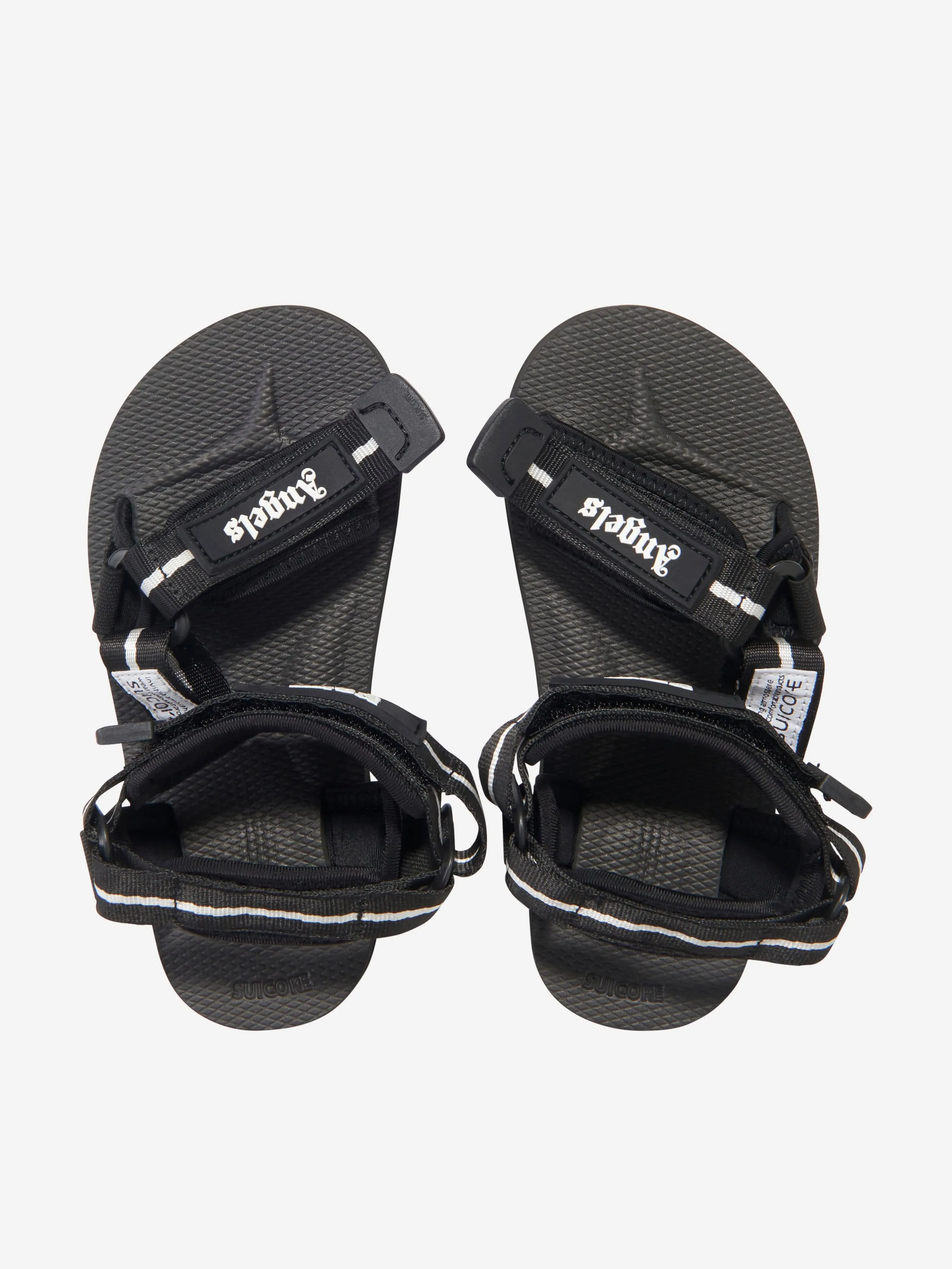 Palm Angels Kids PA X Suicoke Depa-2 Sandals in Black