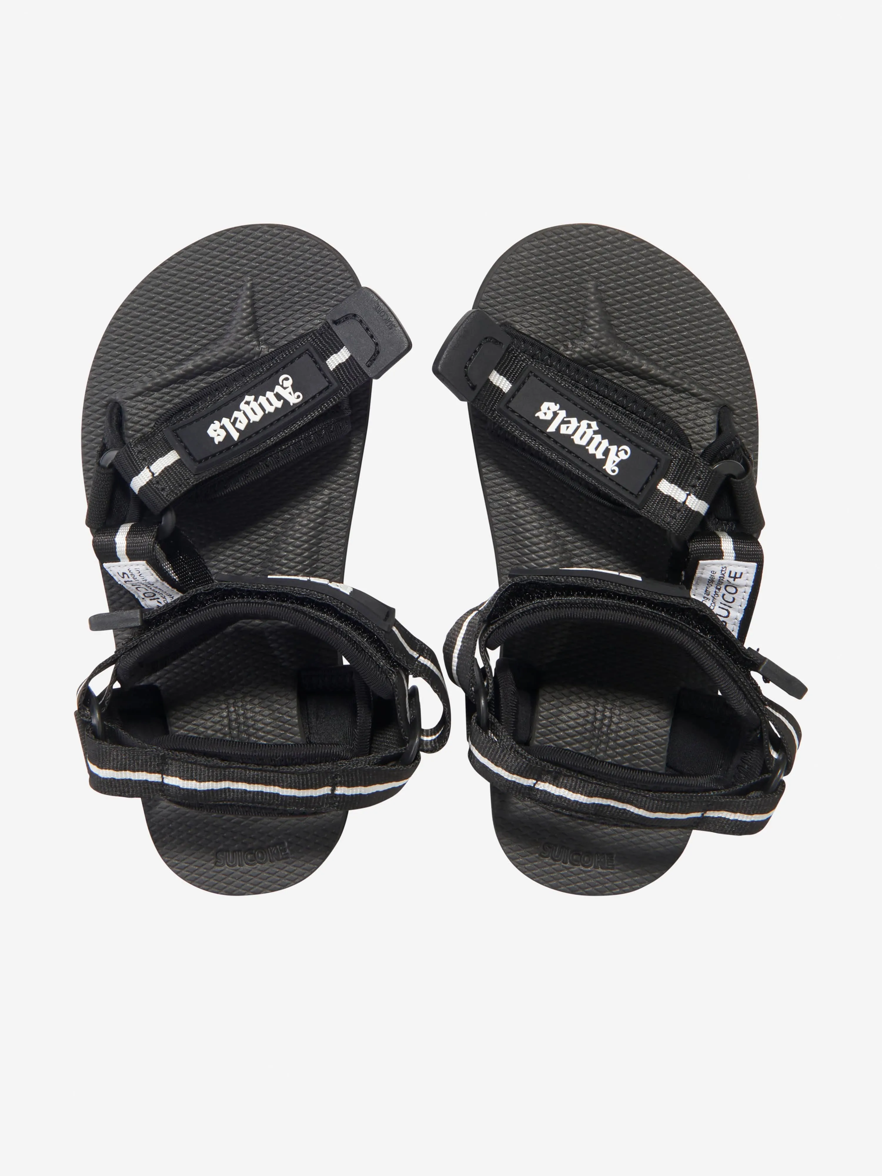 Palm Angels Kids PA X Suicoke Depa-2 Sandals in Black