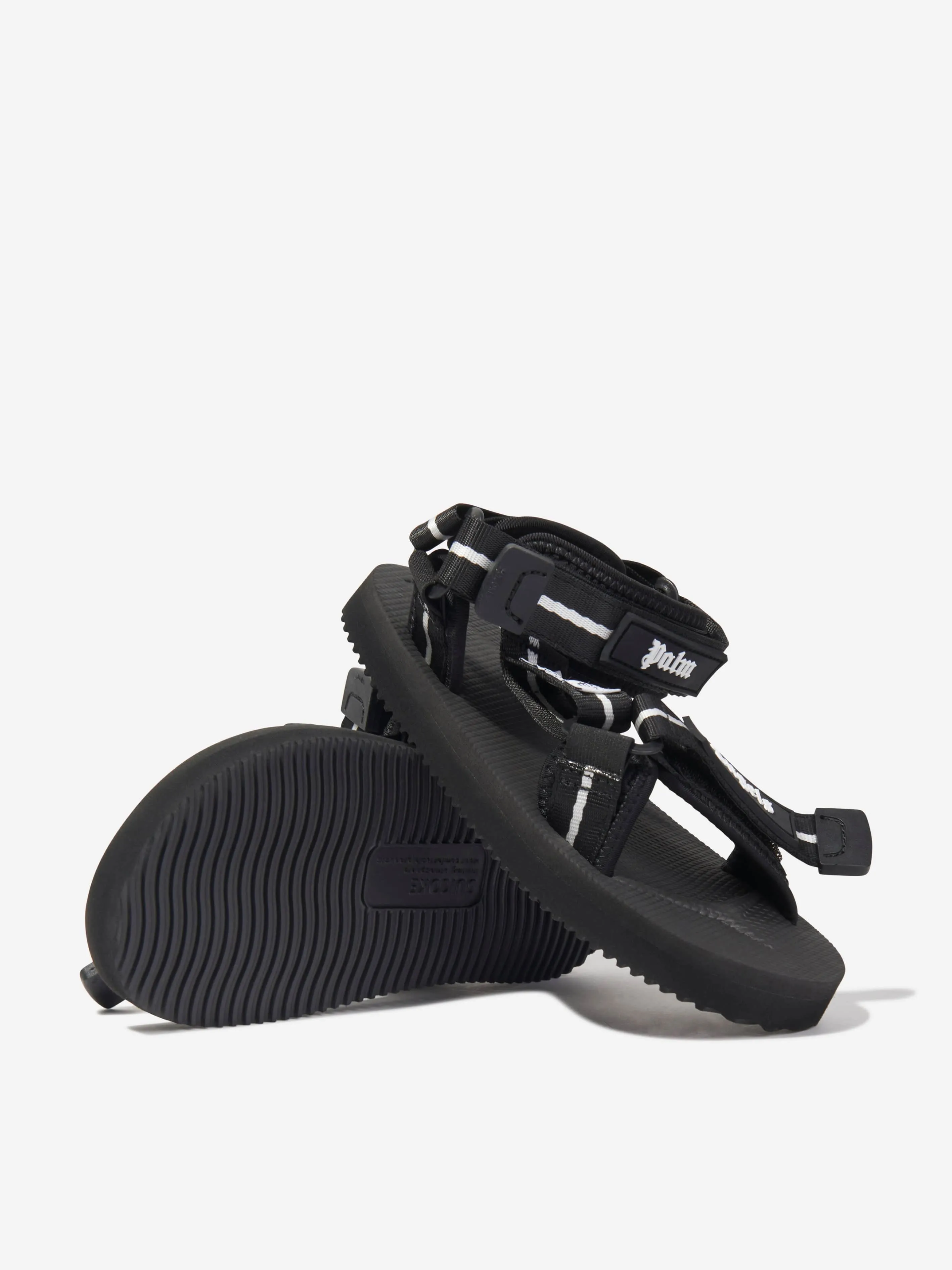 Palm Angels Kids PA X Suicoke Depa-2 Sandals in Black