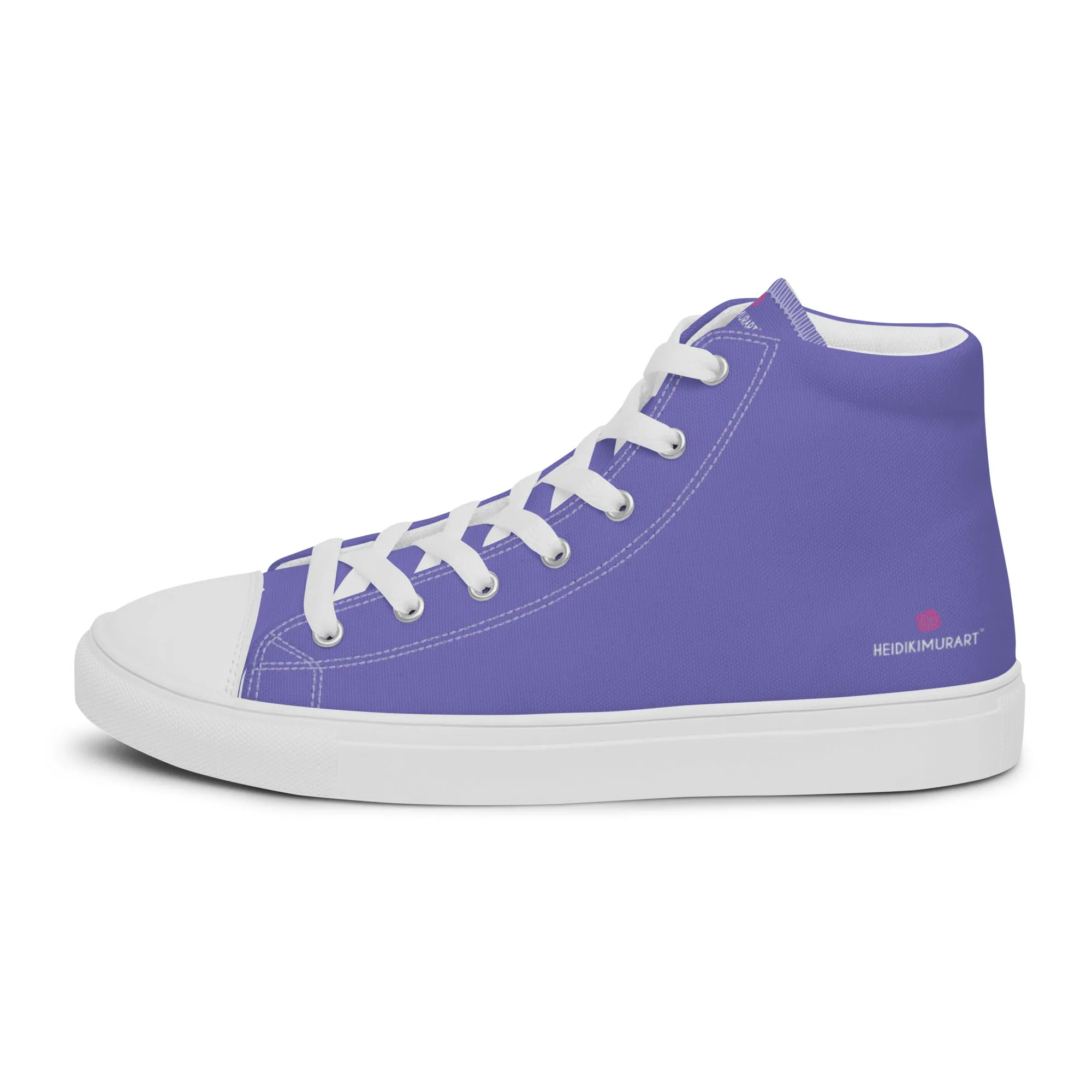 Pastel Purple Men's Sneakers, Modern Minimalist Designer Men's High Top Tennis Shoes  (US Size: 5-13)