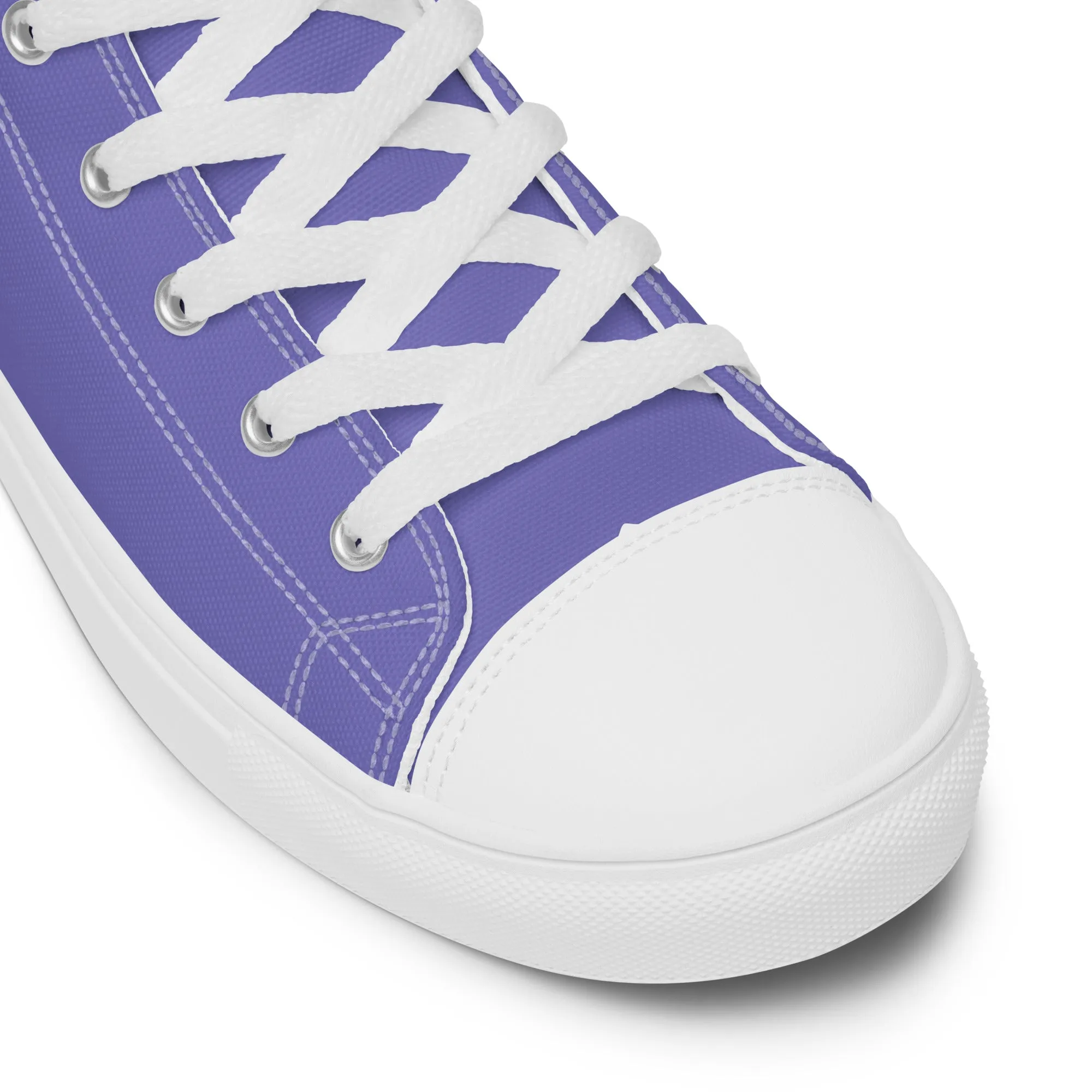 Pastel Purple Men's Sneakers, Modern Minimalist Designer Men's High Top Tennis Shoes  (US Size: 5-13)