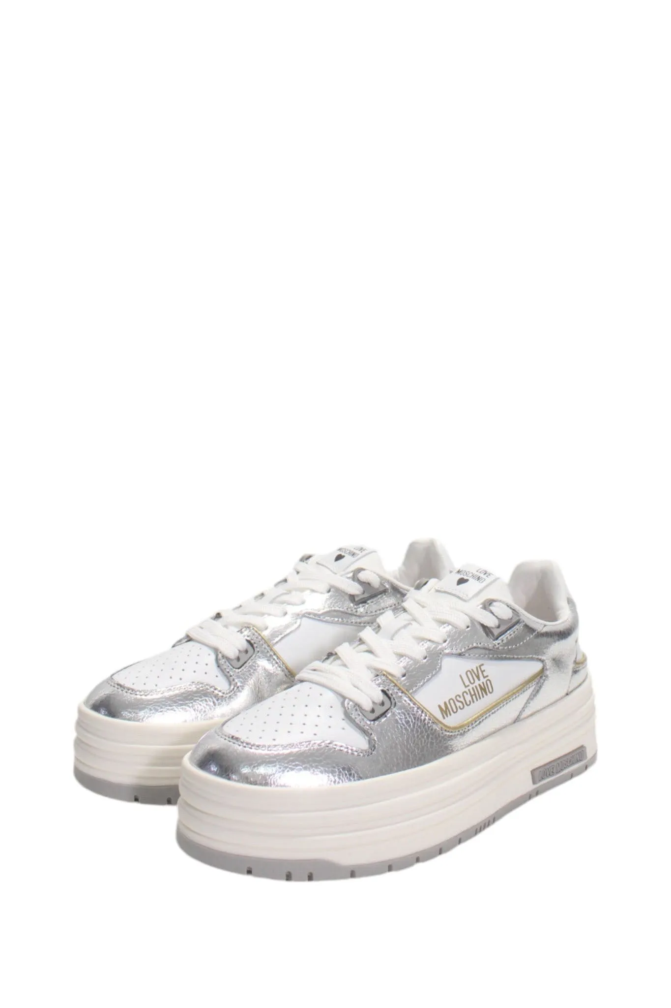 Platform Sneaker - Silver White