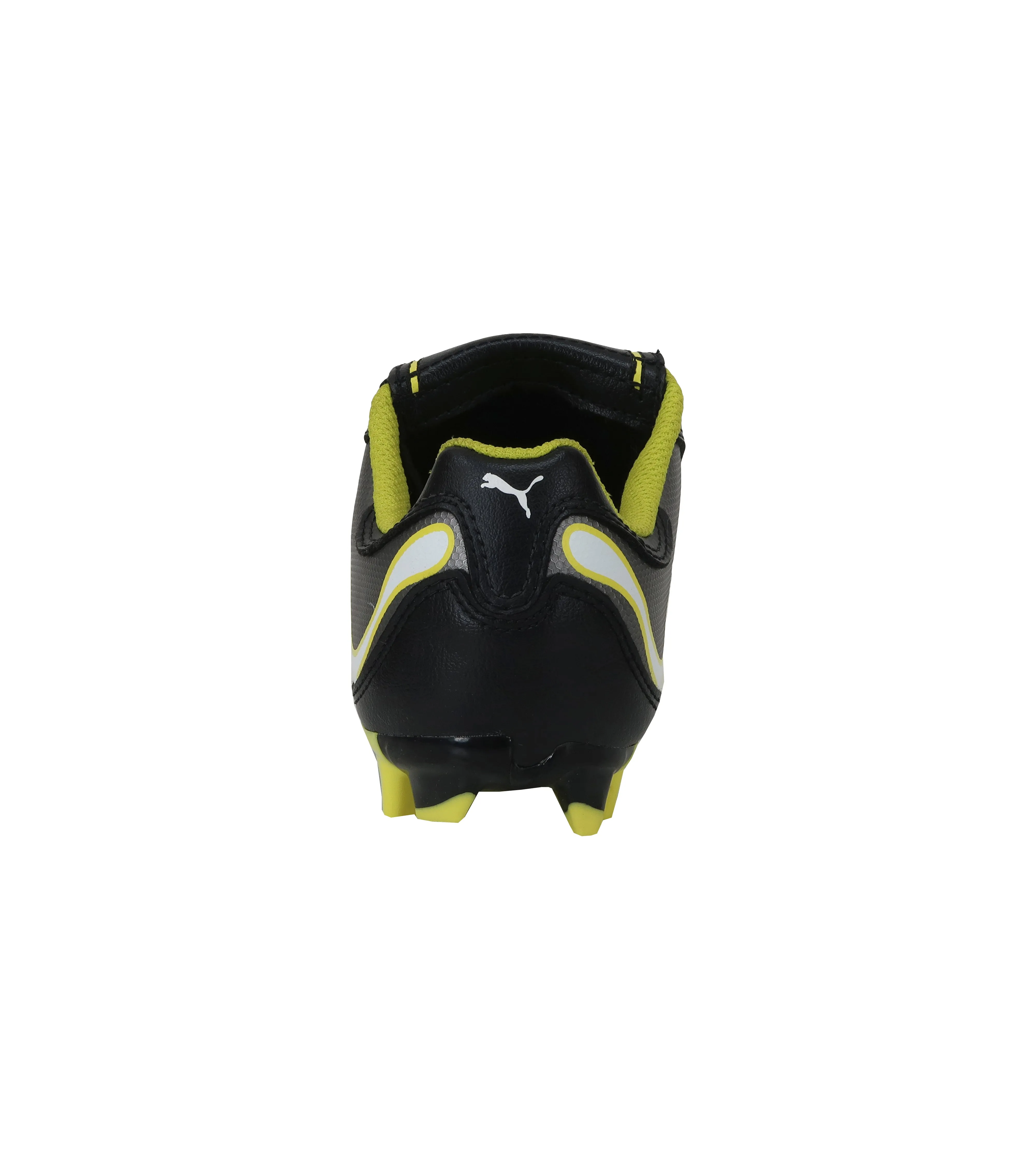 Puma Big Kids Power Cat Black/Fluo Yellow Soccer Cleats