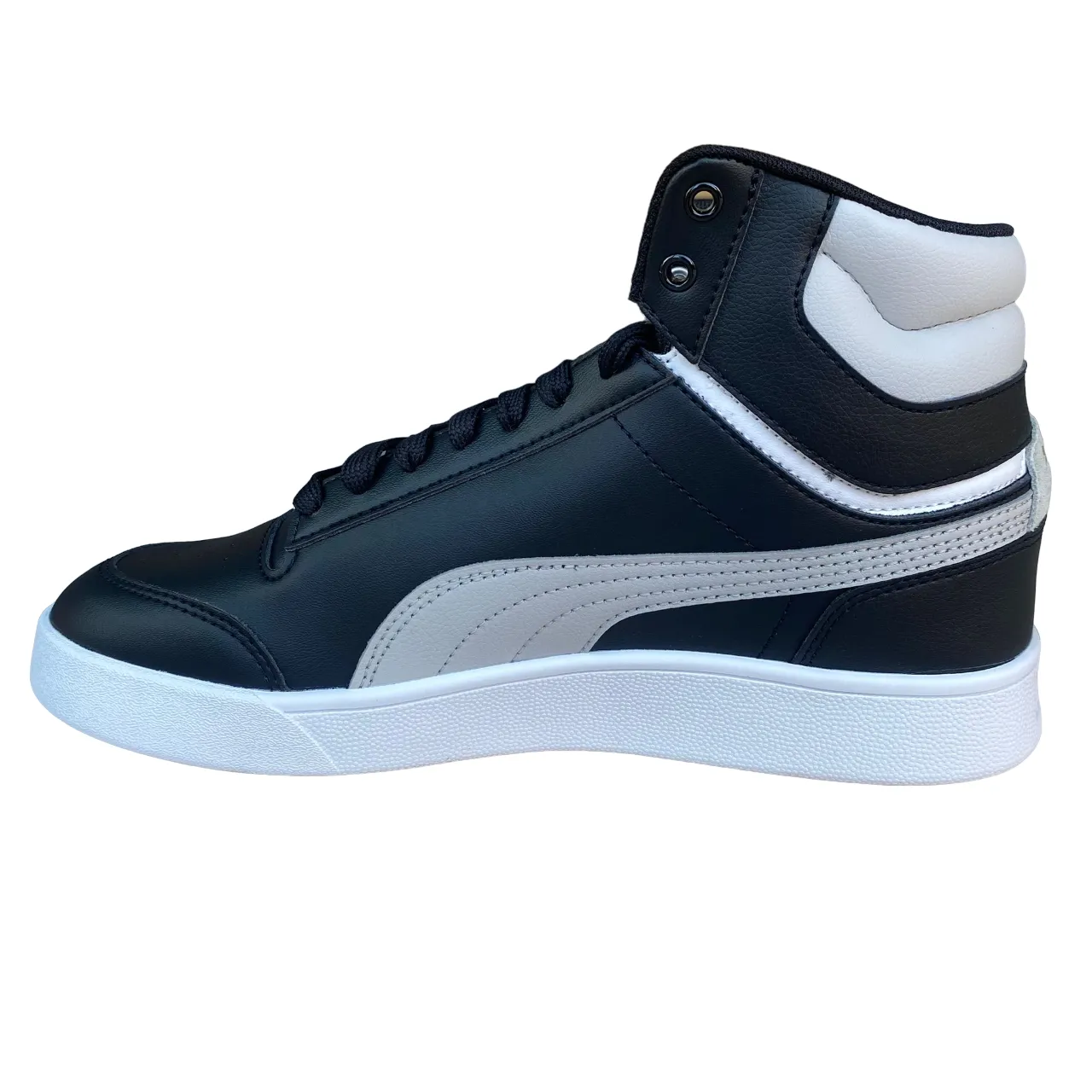 Puma scarpa sneakers alta da uomo Shuffle Mid 380748-02 nero-grigio-oro