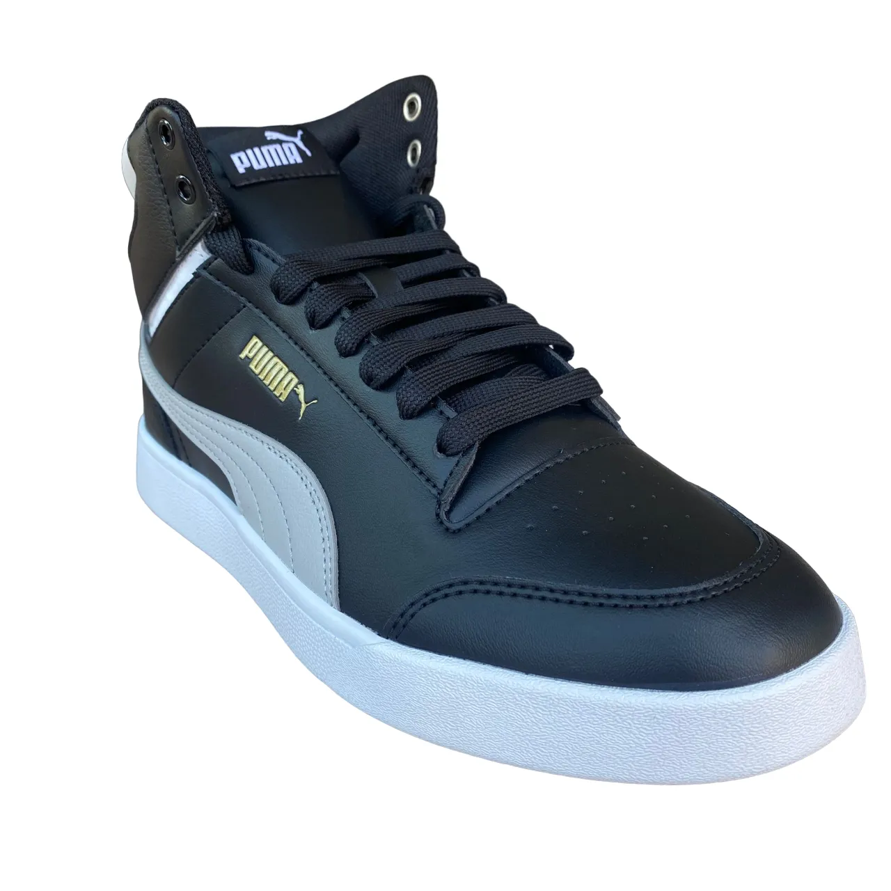 Puma scarpa sneakers alta da uomo Shuffle Mid 380748-02 nero-grigio-oro