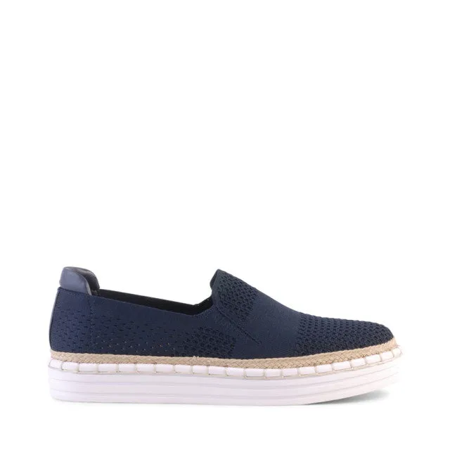 Queen Slip On Sneakers - Navy Knit